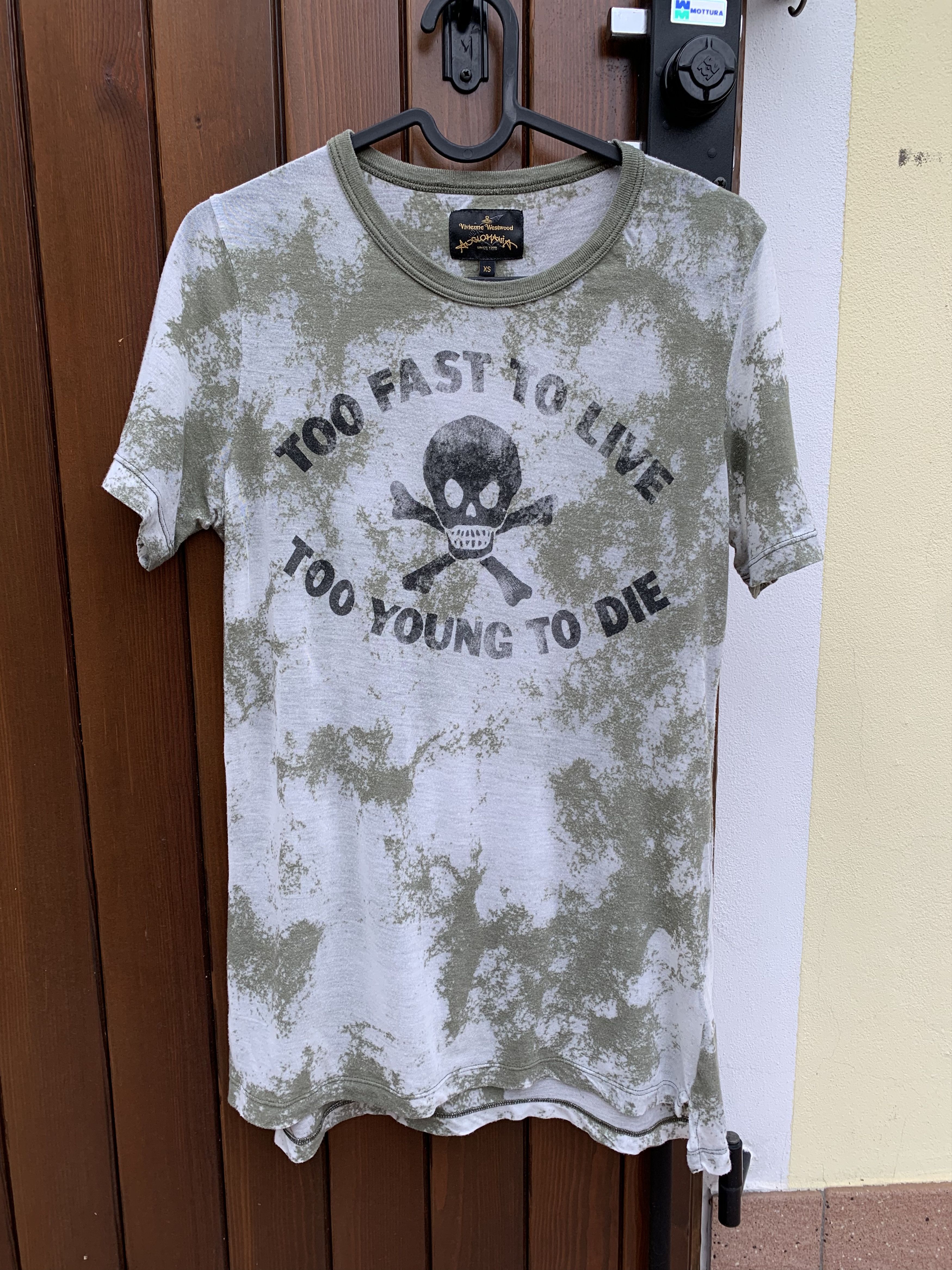 image of Vivienne Westwood Anglomania Too Fast To Live Too Young To in Green, Men's (Size XS)