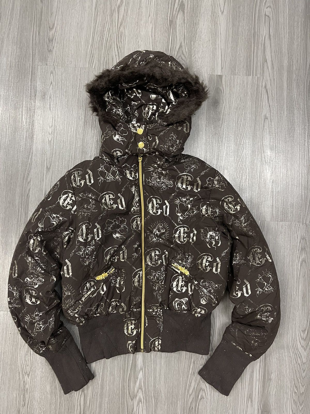 Christian Audigier × Ed Hardy Ed Hardy Christian Audigier Full print puffy jacket Size M / US 6-8 / IT 42-44 - 2 Thumbnail