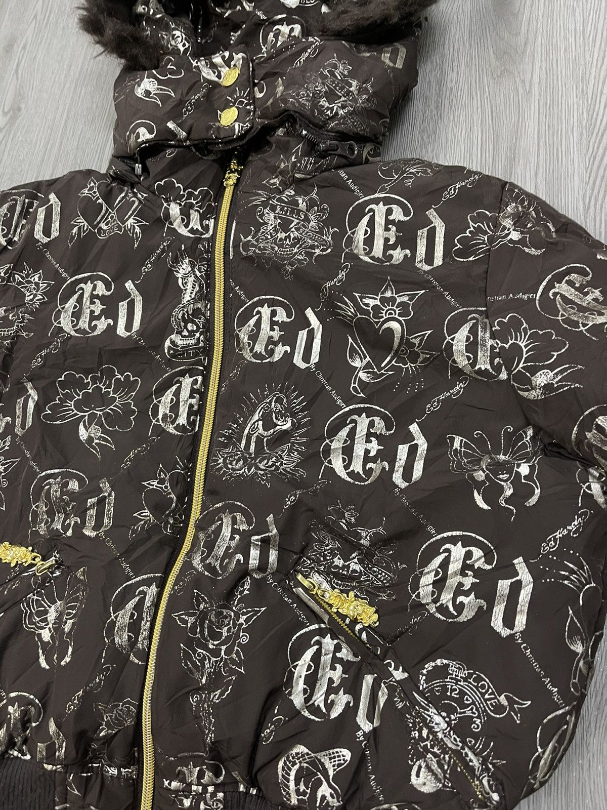 Christian Audigier × Ed Hardy Ed Hardy Christian Audigier Full print puffy jacket Size M / US 6-8 / IT 42-44 - 5 Thumbnail