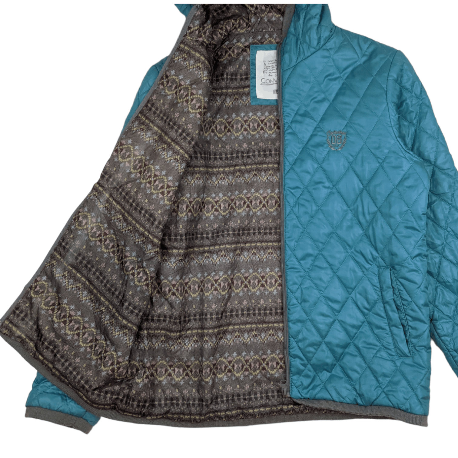 Converse CONVERSE Winter Warm Puffer Down Jacket With Hoodie Size L / US 10 / IT 46 - 3 Thumbnail