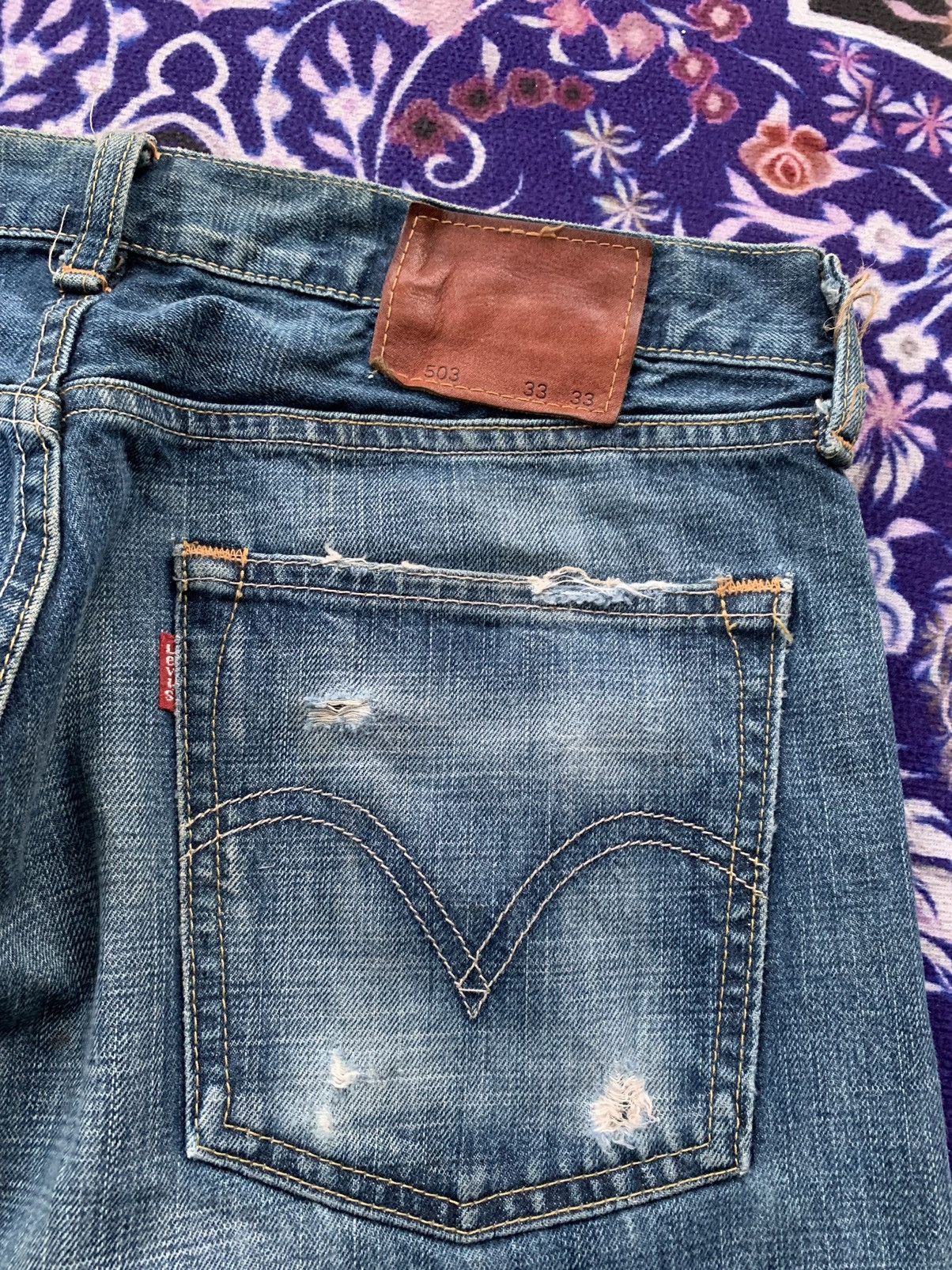 Levi's Vintage Clothing Levis 503 Faded Wash Denim Size US 36 / EU 52 - 9 Thumbnail