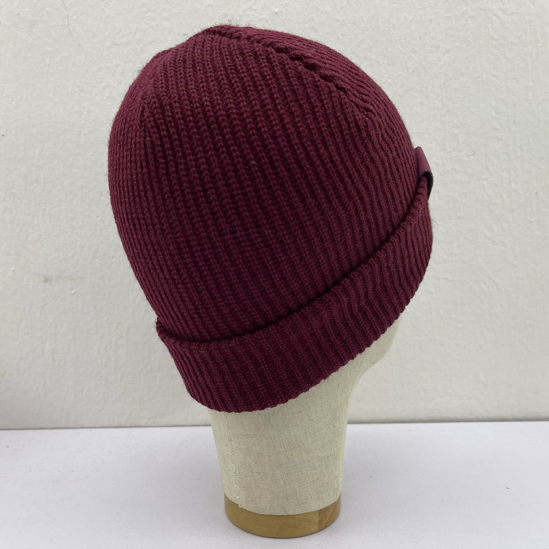 Japanese Brand Beams Plain Maroon Beanie Hats-BH4077 Size ONE SIZE - 5 Thumbnail