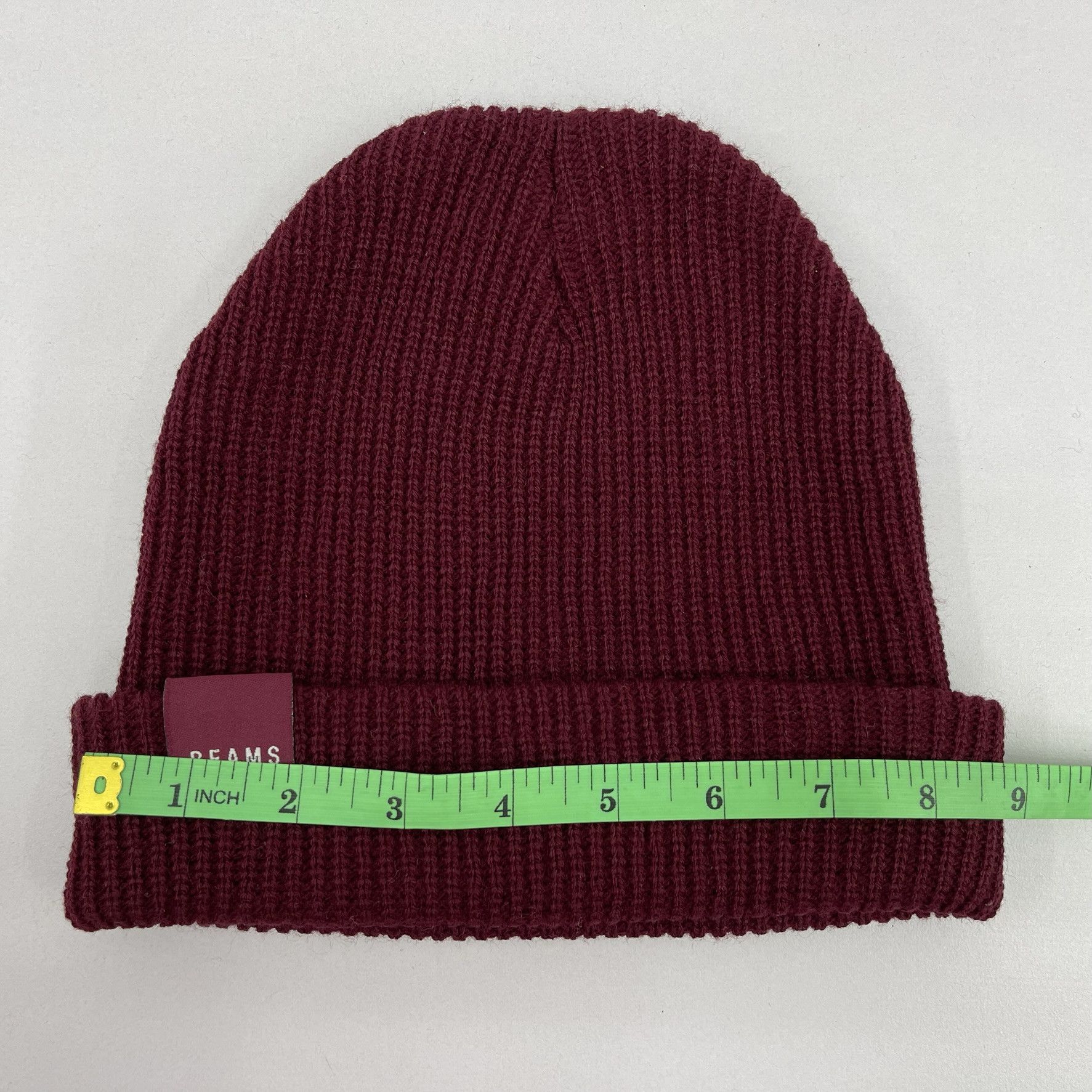 Japanese Brand Beams Plain Maroon Beanie Hats-BH4077 Size ONE SIZE - 6 Thumbnail