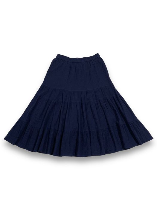 Uniqlo Vintage J.W.Anderson X Uniqlo Navy Tiered Midi Skirt | Grailed