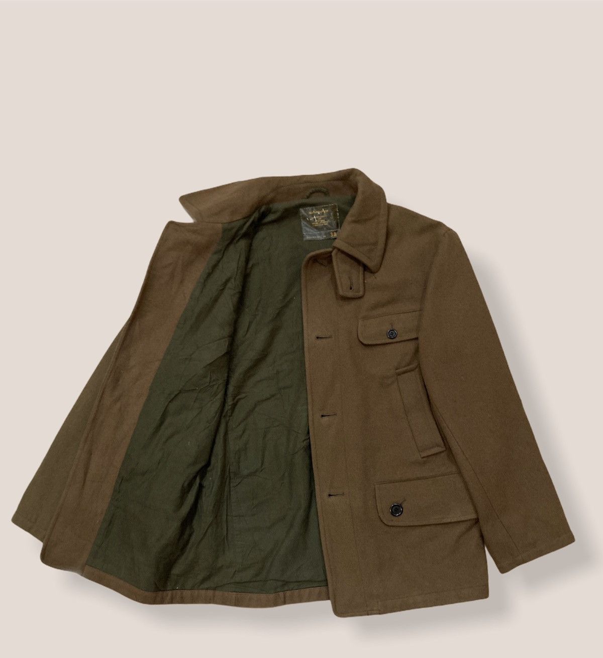 image of Nano Universe Wool Jacket in Brown, Men's (Size Large)