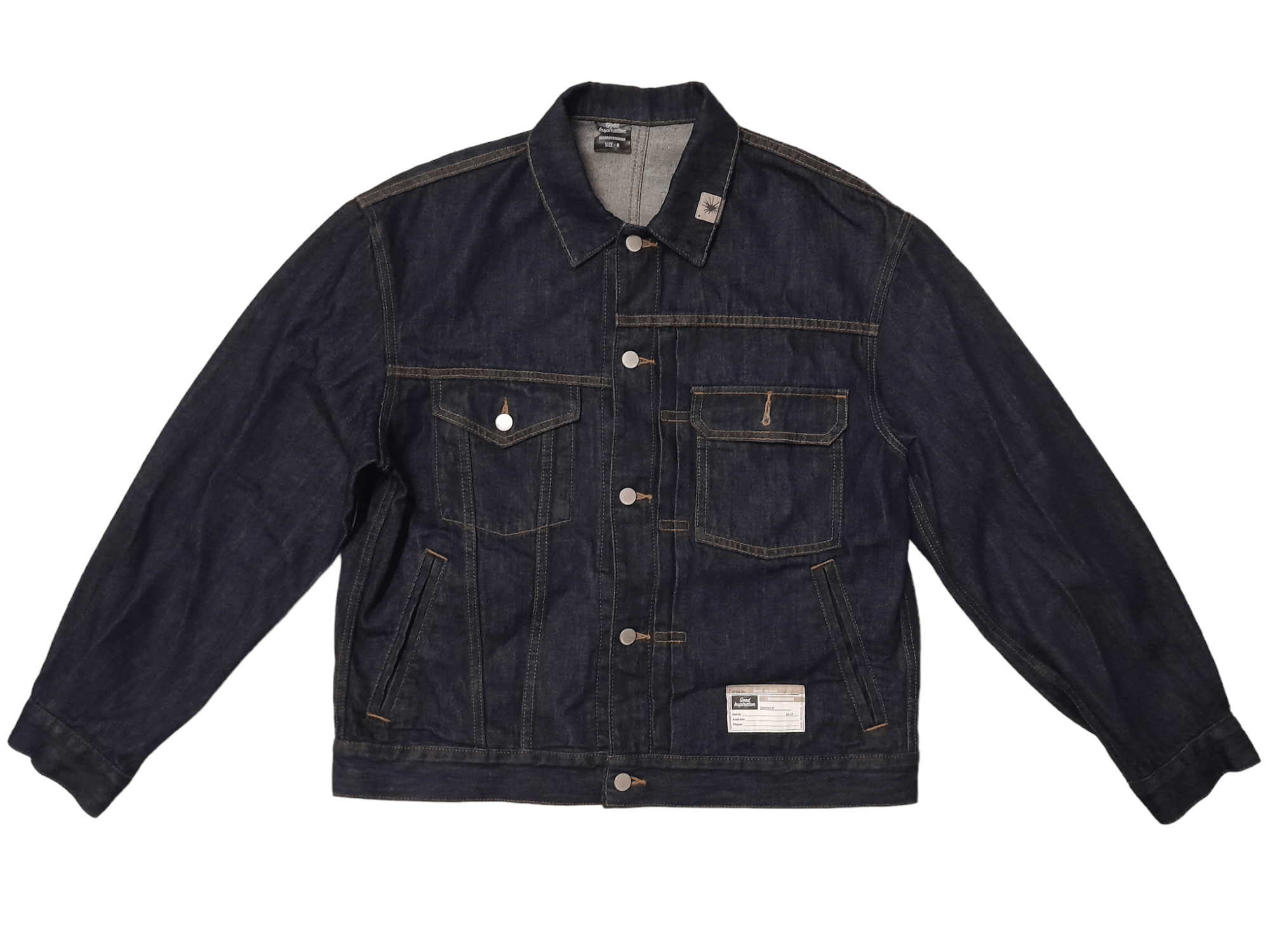 image of Maison Miharayasuhiro Denim Jacket (E714) in Blue, Men's (Size Medium)
