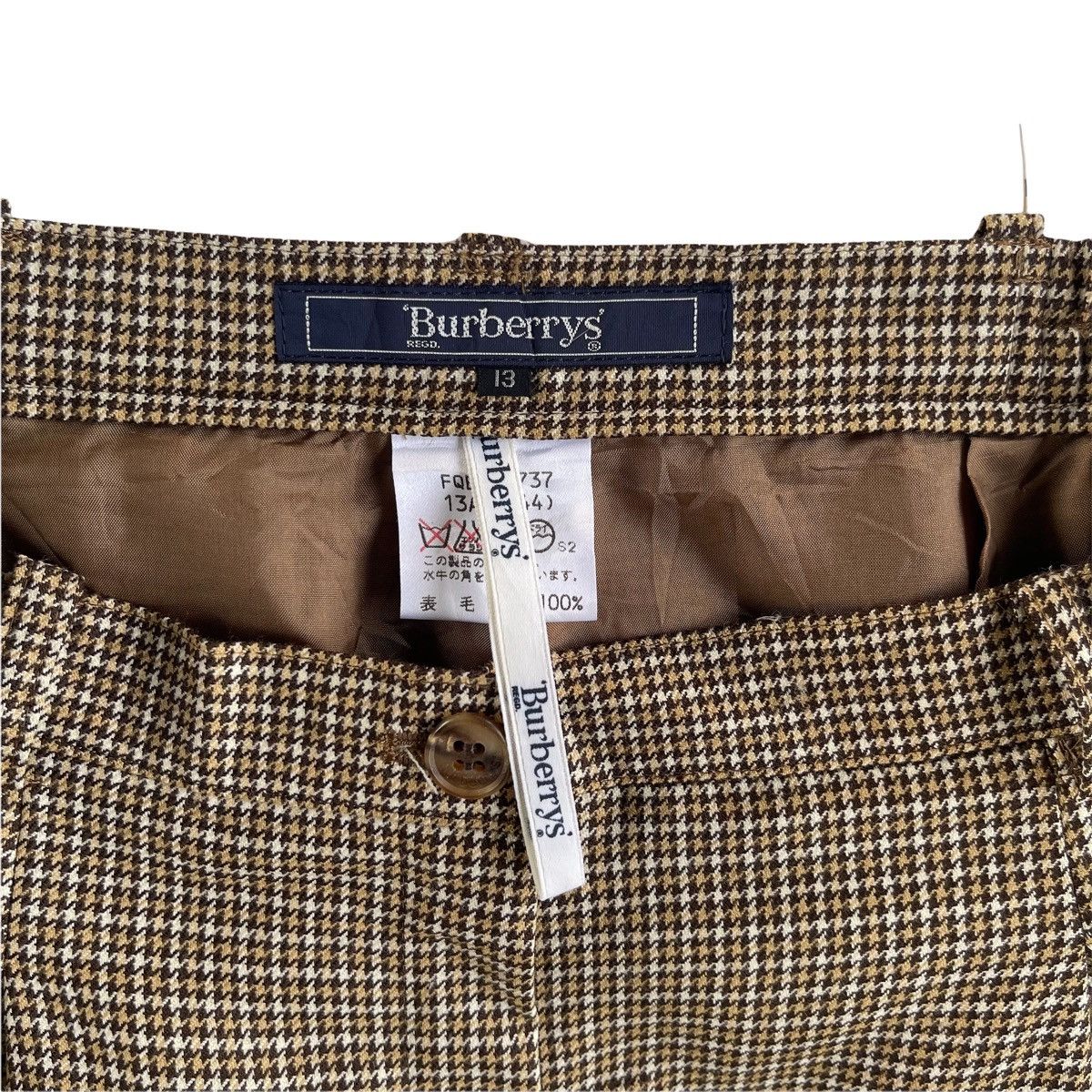 Burberry × Vintage 90s Burberry Monogram Wool Loose Pants Size US 28 / EU 44 - 7 Thumbnail