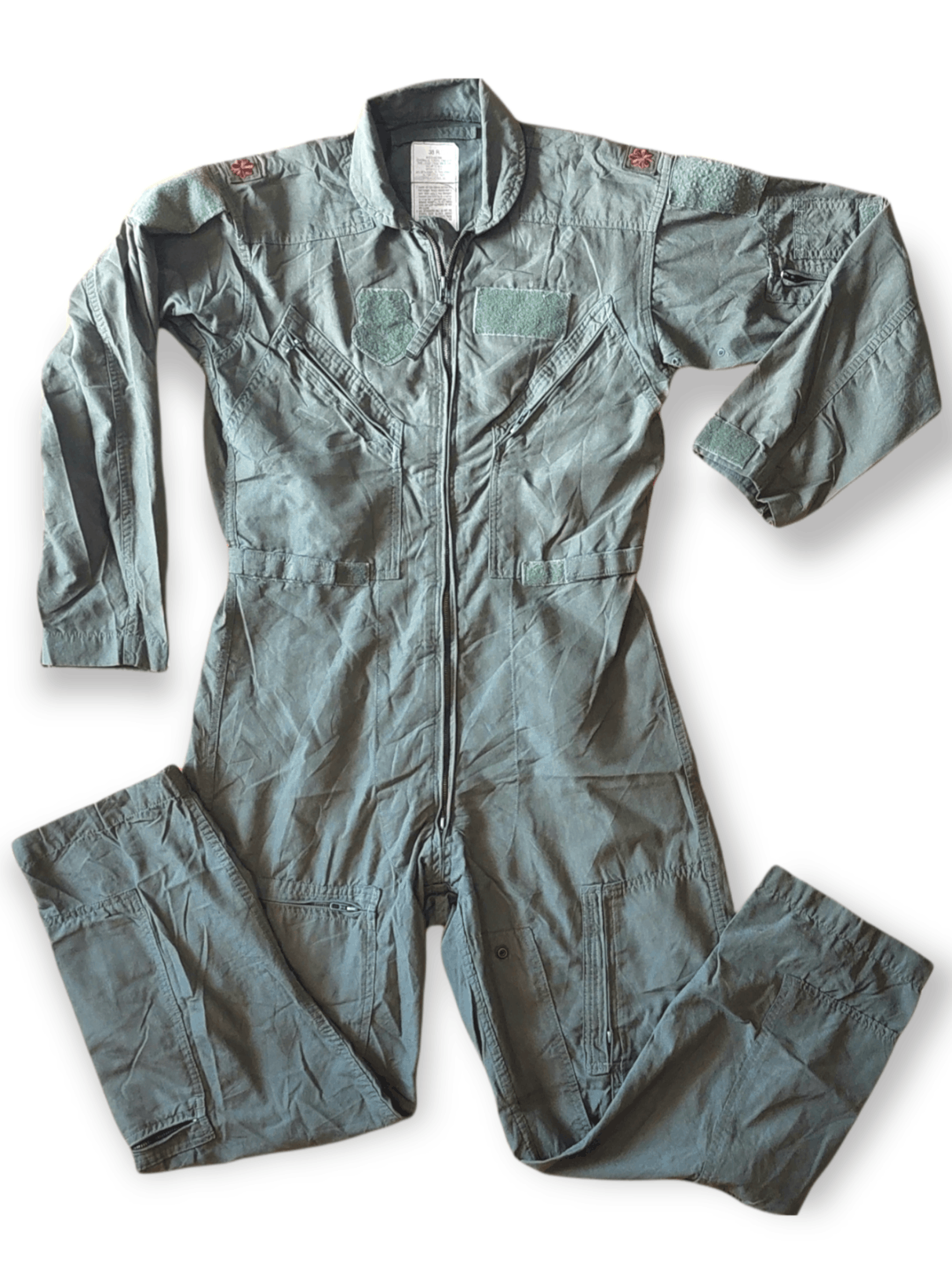 Vintage VINTAGE OVERALLS MILITARY ARMY WITH SHOULDER PATCHES RARE Size US 38 / EU 54 - 1 Thumbnail