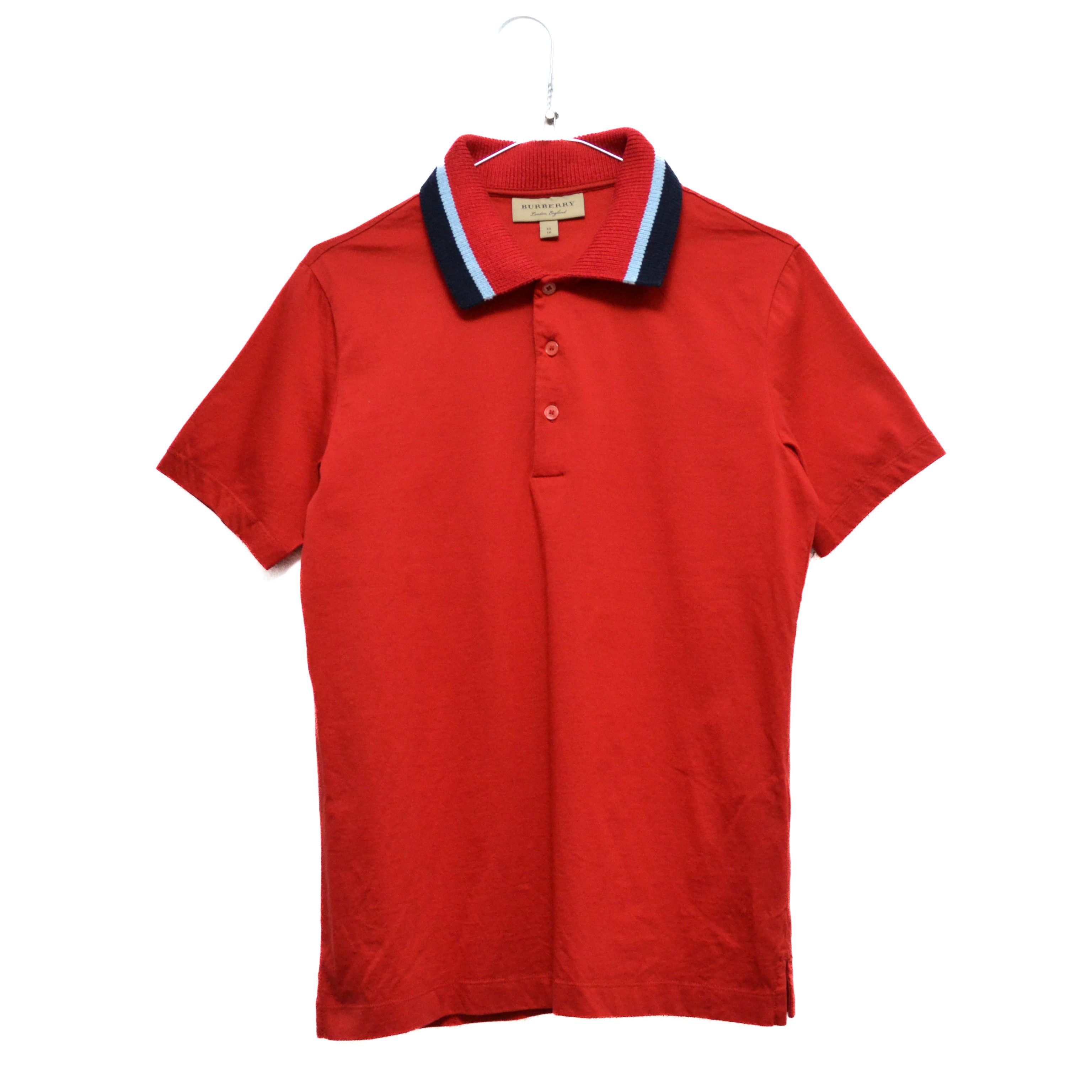 Red burberry t shirt mens online