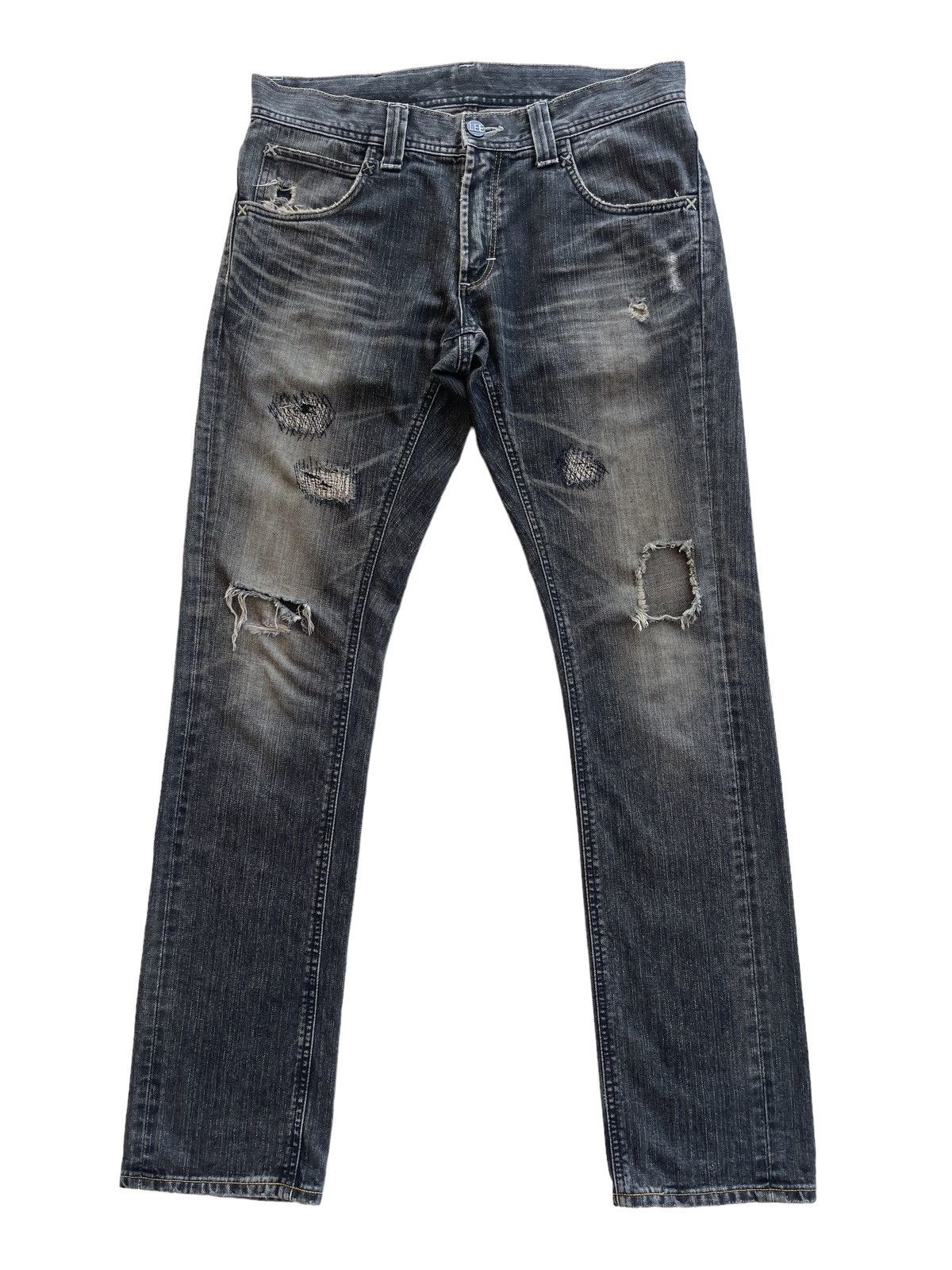 image of Distressed Denim x Lee Vintage Lee Riders Distressed Jeans, Men's (Size 34)