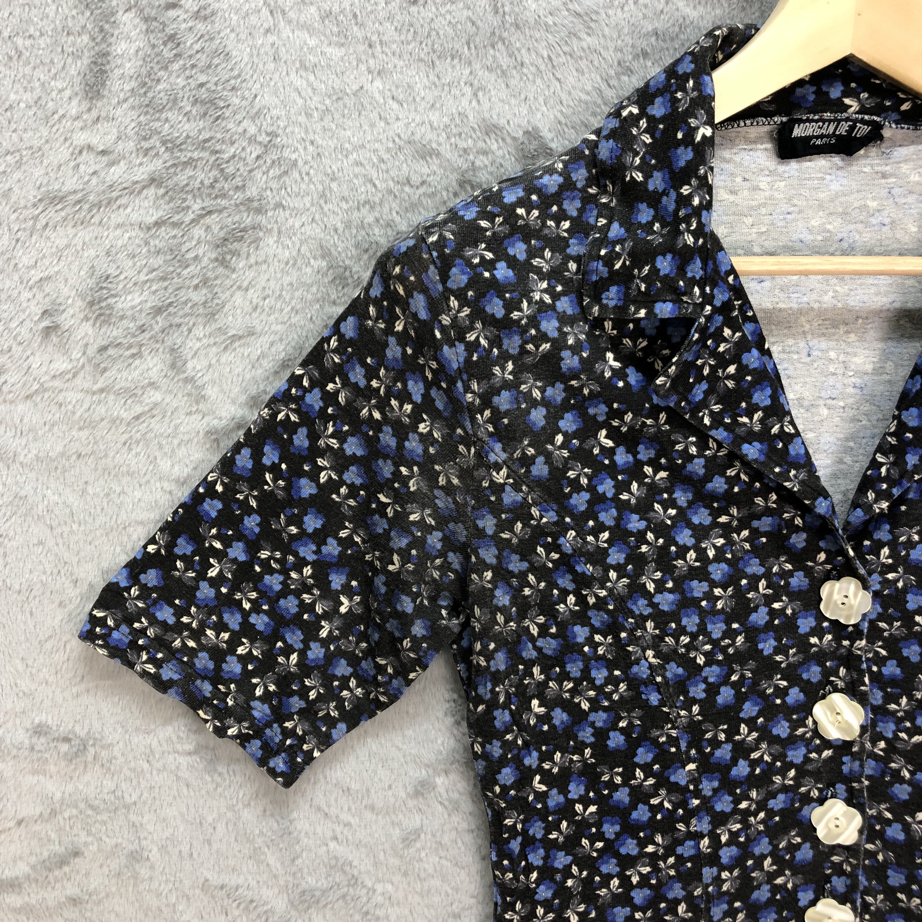 Morgan De Toi Morgan De Toi Paris Floral Printed Blouse #6050-219 Size XS / US 0-2 / IT 36-38 - 4 Thumbnail