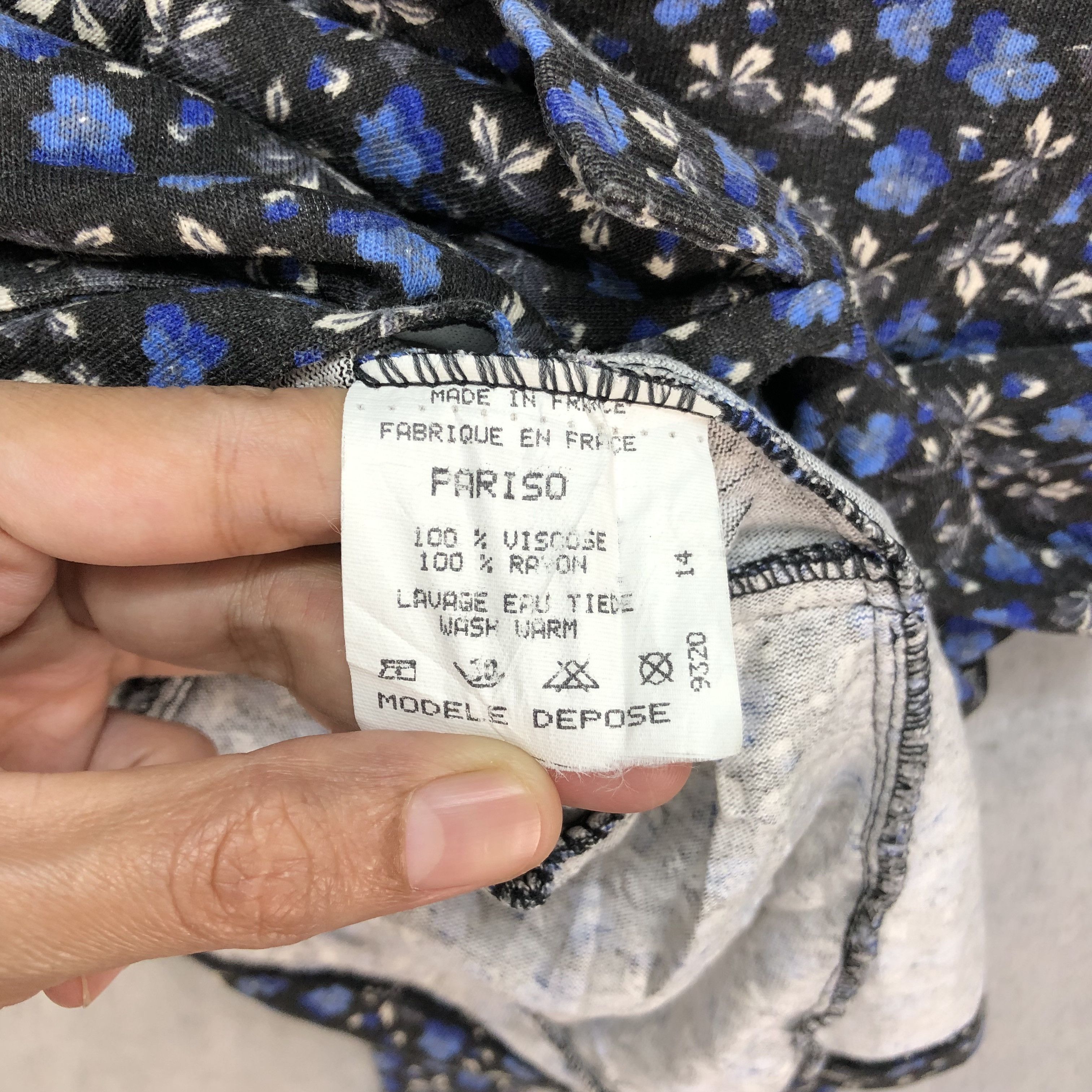 Morgan De Toi Morgan De Toi Paris Floral Printed Blouse #6050-219 Size XS / US 0-2 / IT 36-38 - 8 Thumbnail