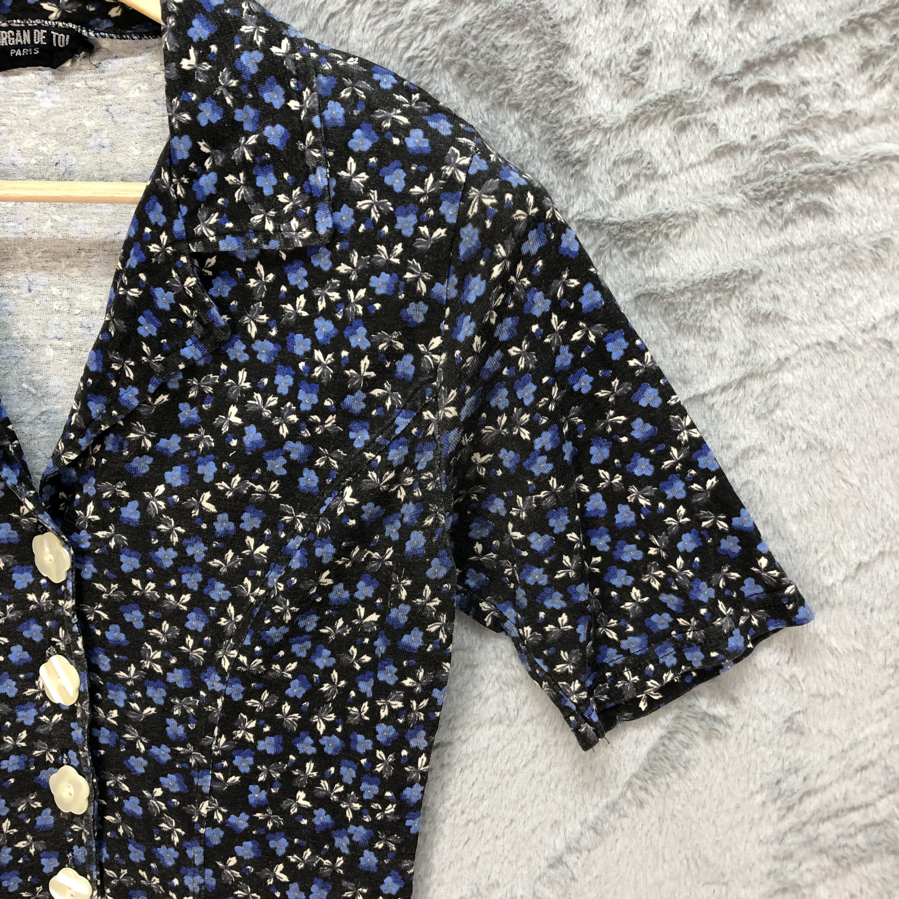 Morgan De Toi Morgan De Toi Paris Floral Printed Blouse #6050-219 Size XS / US 0-2 / IT 36-38 - 5 Thumbnail