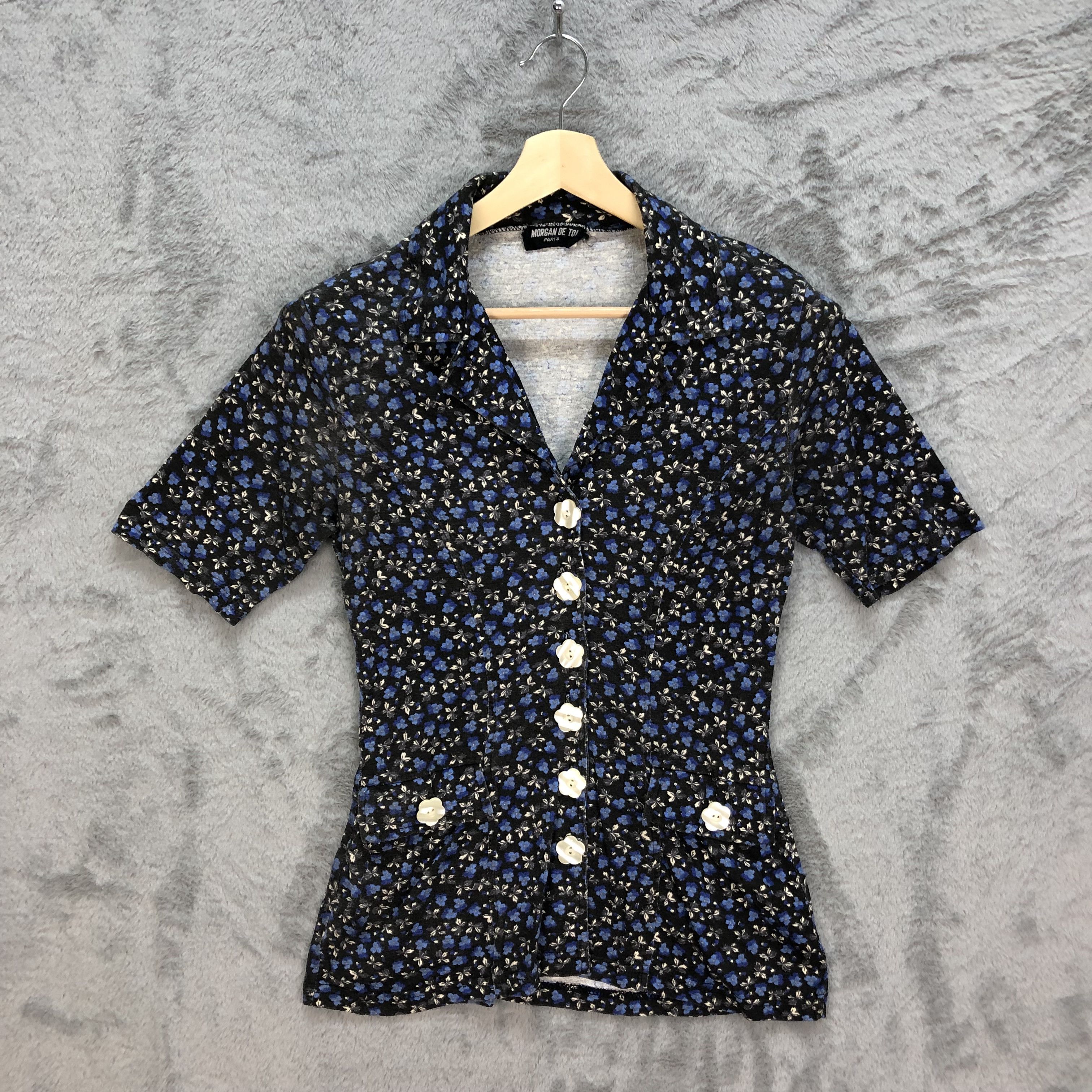 Morgan De Toi Morgan De Toi Paris Floral Printed Blouse #6050-219 Size XS / US 0-2 / IT 36-38 - 1 Thumbnail