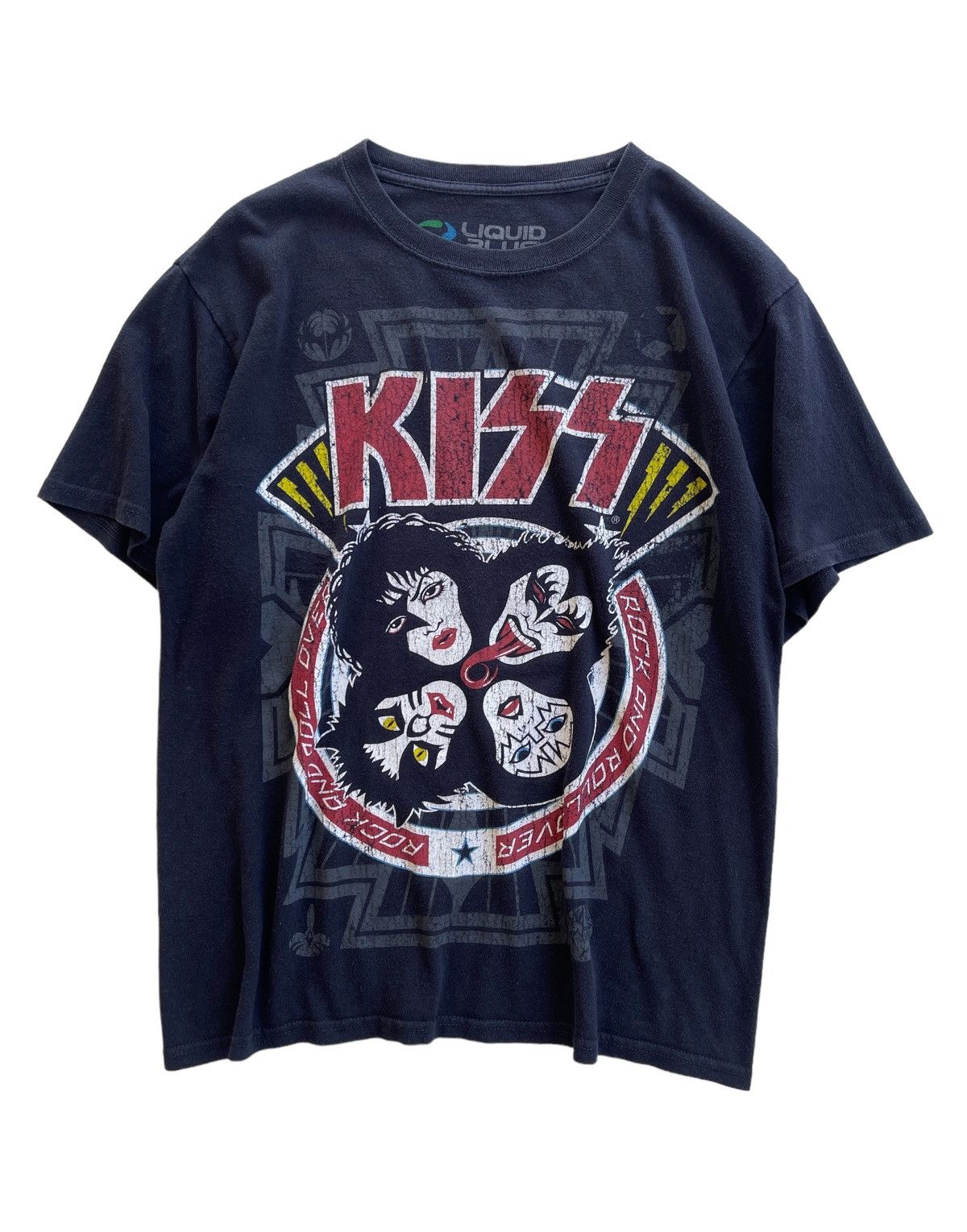 Band Tees KISS Rock & Roll Over Liquid Blue Shirt Size US M / EU 48-50 / 2 - 1 Thumbnail