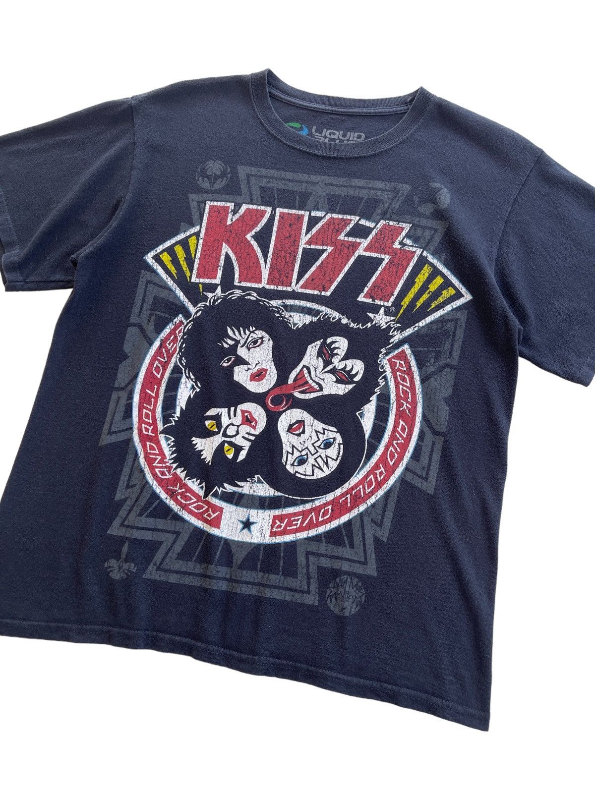Band Tees KISS Rock & Roll Over Liquid Blue Shirt Size US M / EU 48-50 / 2 - 3 Thumbnail