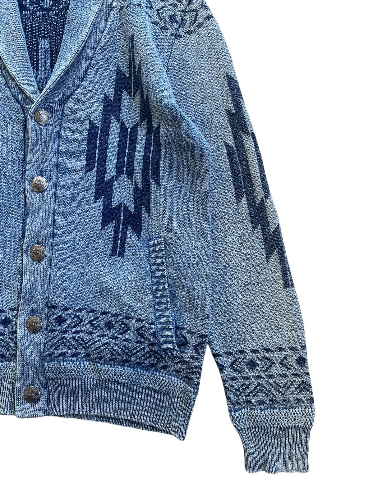 Japanese Brand Jacquard Aztec Native Heavy Cardigan Knitted Size US L / EU 52-54 / 3 - 5 Thumbnail