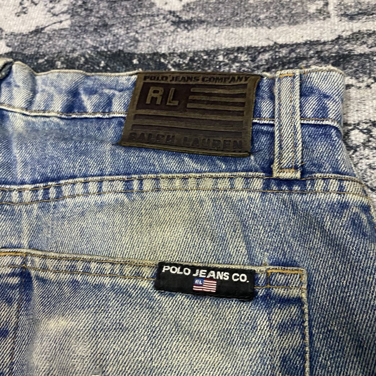 Jean × Ralph Lauren × Vintage Vintage Polo Ralph Lauren Dirty Rusty Denim Jeans Size US 33 - 8 Thumbnail