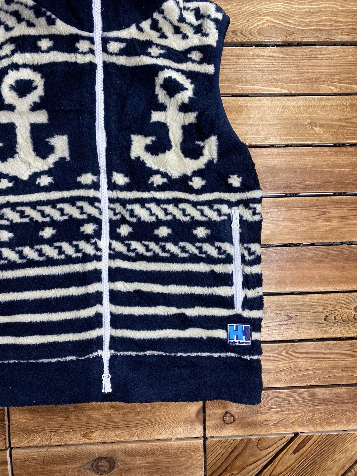 Helly Hansen × Vintage Vintage Helly Hansen Sleeveless Wool Jacket Art Size L Size L / US 10 / IT 46 - 3 Thumbnail