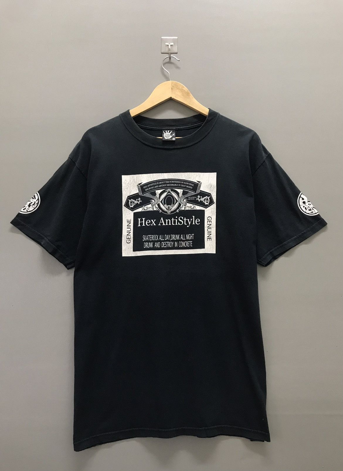 Vintage Vintage 2000's Hex Antistyle Skate Rock T-shirts Size US L / EU 52-54 / 3 - 2 Thumbnail