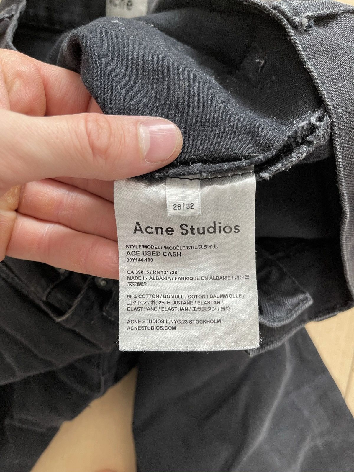 Acne Studios Acne Studios Max Used/washed Black Jeans Size US 28 / EU 44 - 4 Thumbnail