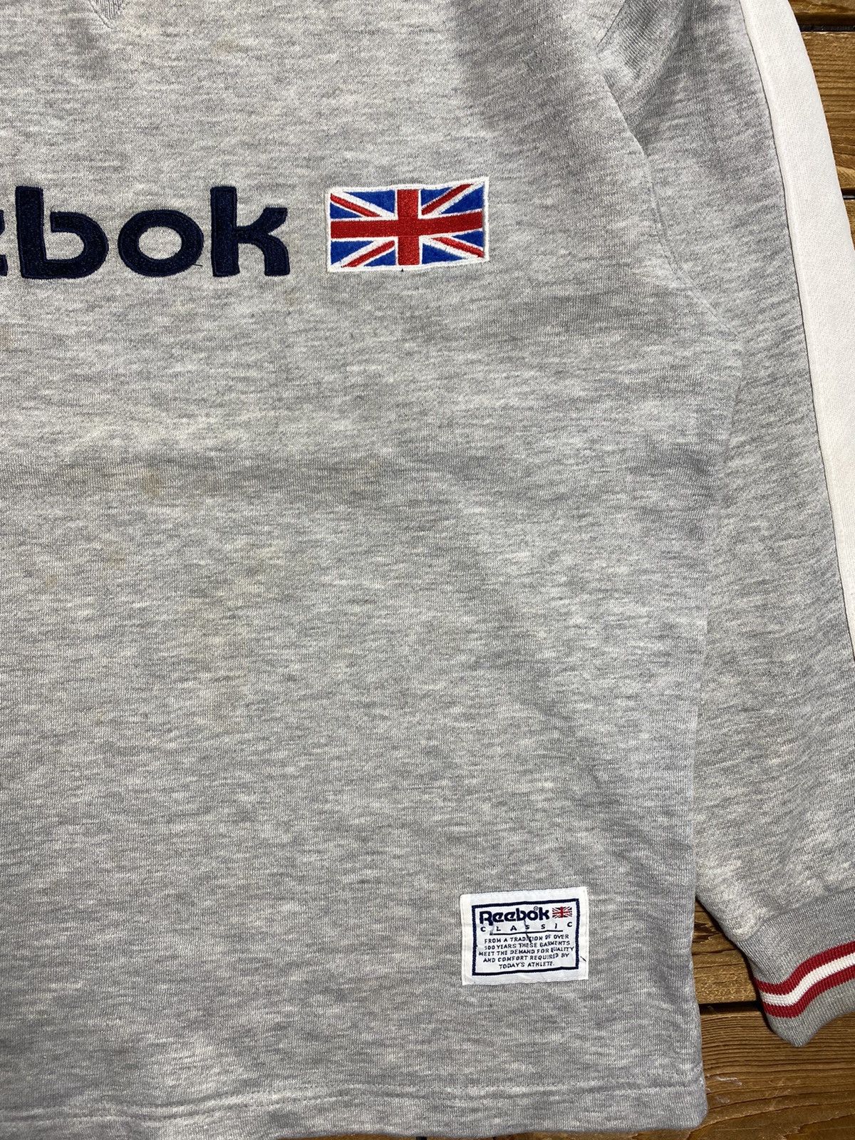 Reebok × Vintage Vintage Reebok Crop Kid Size Big Logo Sweatshirt Size 160 Size US XS / EU 42 / 0 - 4 Thumbnail