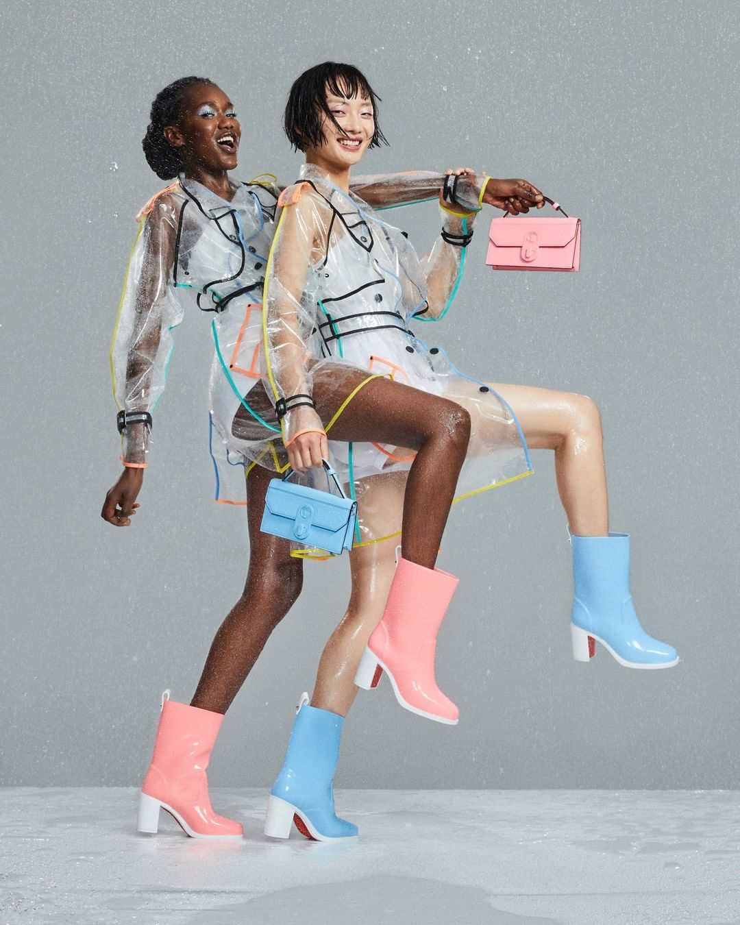 Christian Louboutin CHRISTIAN LOUBOUTIN Loubirain 70 pink PVC rain boots 10 40 Size US 10 / IT 40 - 3 Thumbnail