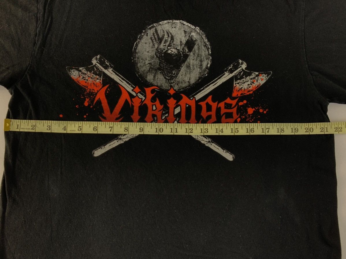 Vintage Vikings American Hollywood Cross Axe Logo Printed Tee Size US L / EU 52-54 / 3 - 6 Thumbnail
