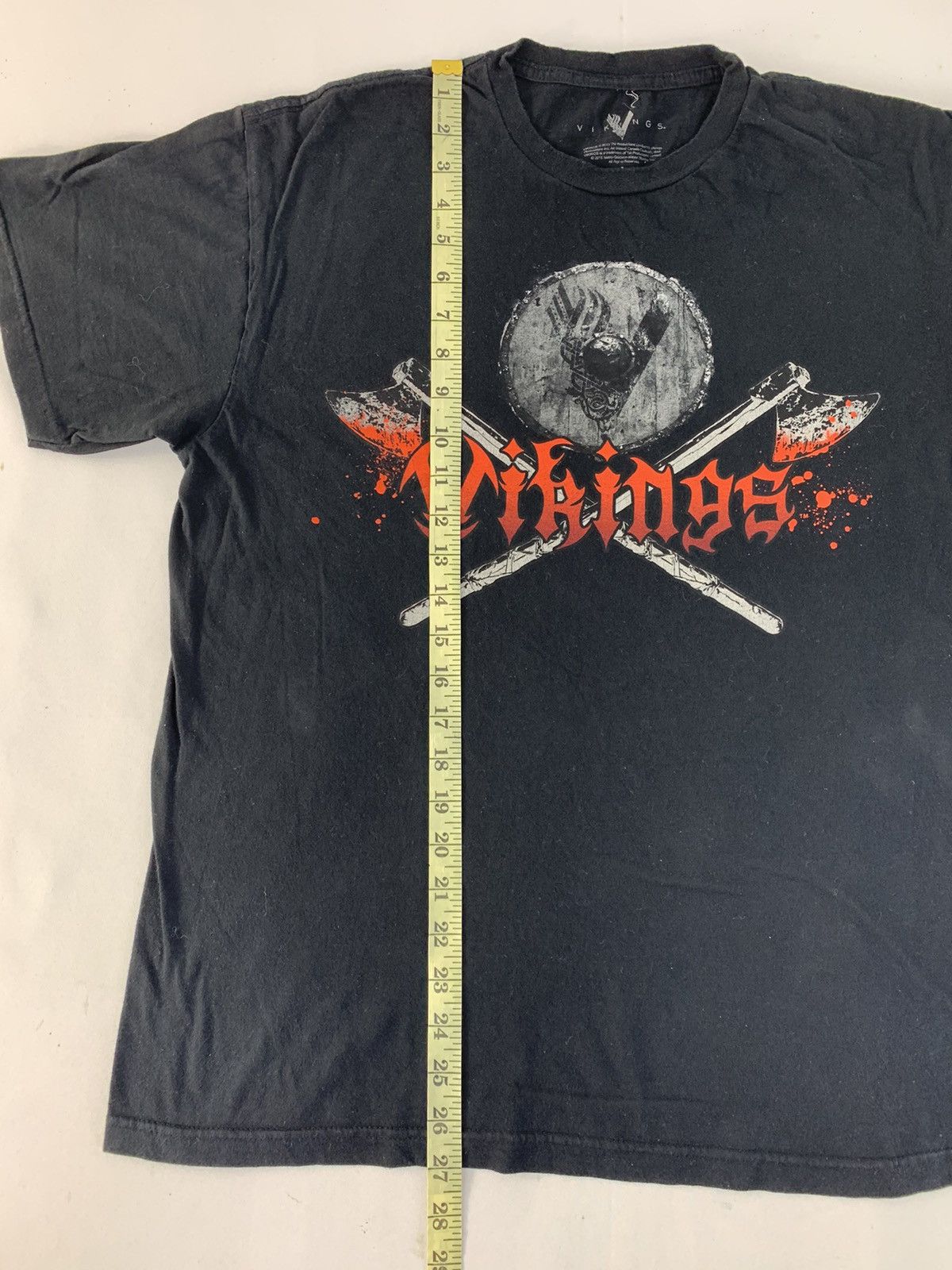 Vintage Vikings American Hollywood Cross Axe Logo Printed Tee Size US L / EU 52-54 / 3 - 7 Thumbnail