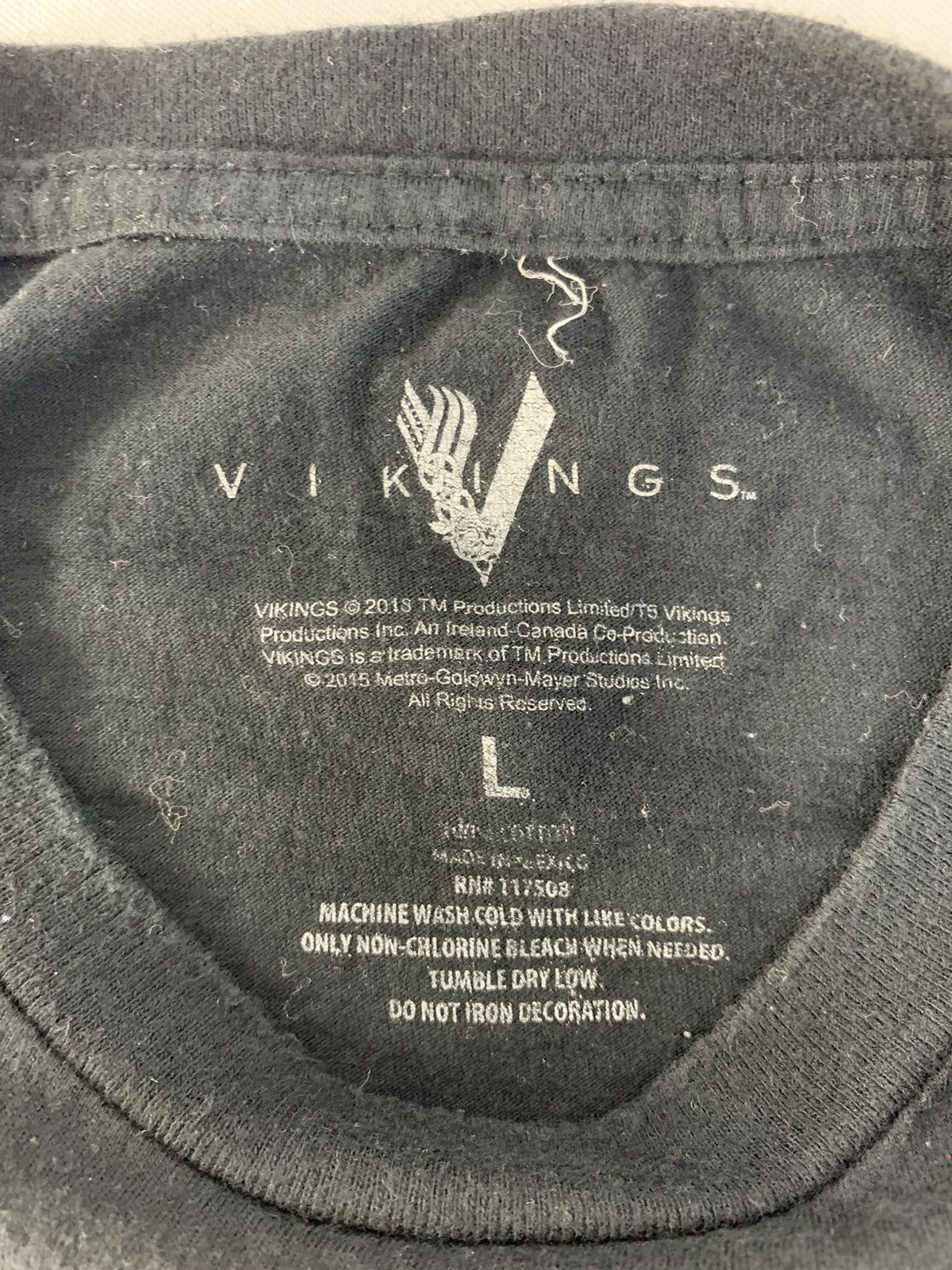 Vintage Vikings American Hollywood Cross Axe Logo Printed Tee Size US L / EU 52-54 / 3 - 5 Thumbnail