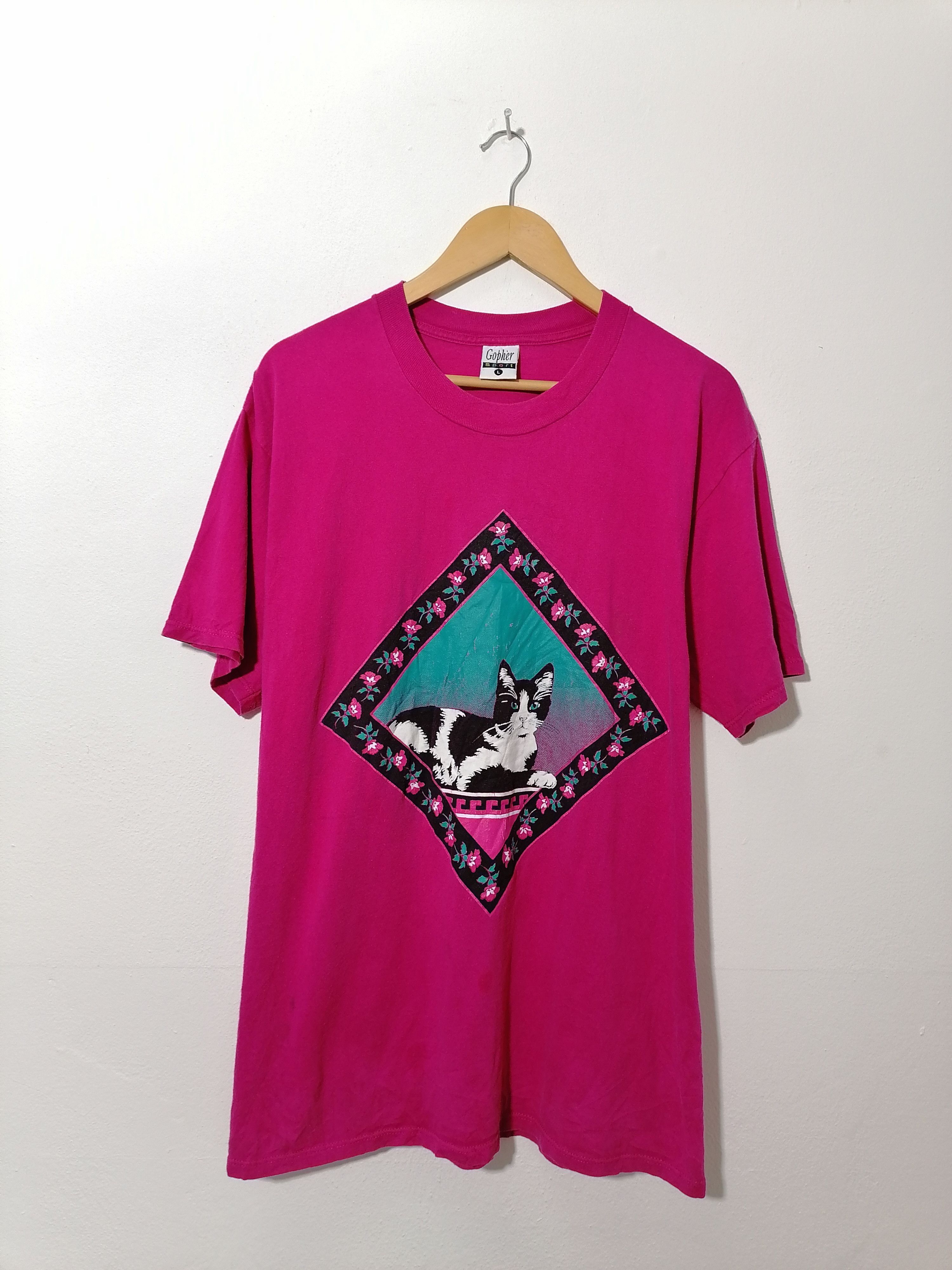 Vintage Cat Tee Size US L / EU 52-54 / 3 - 1 Thumbnail