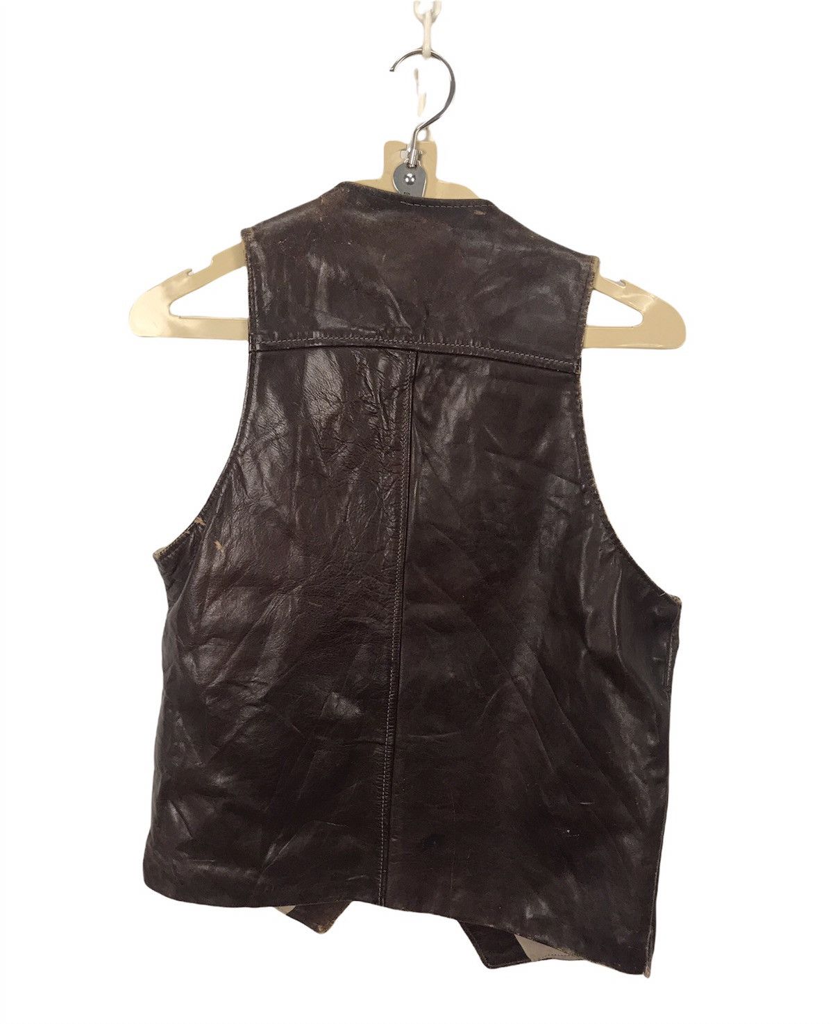 Leather × Schott × Vintage Vintage Schott leather vest distressed Size US S / EU 44-46 / 1 - 2 Thumbnail