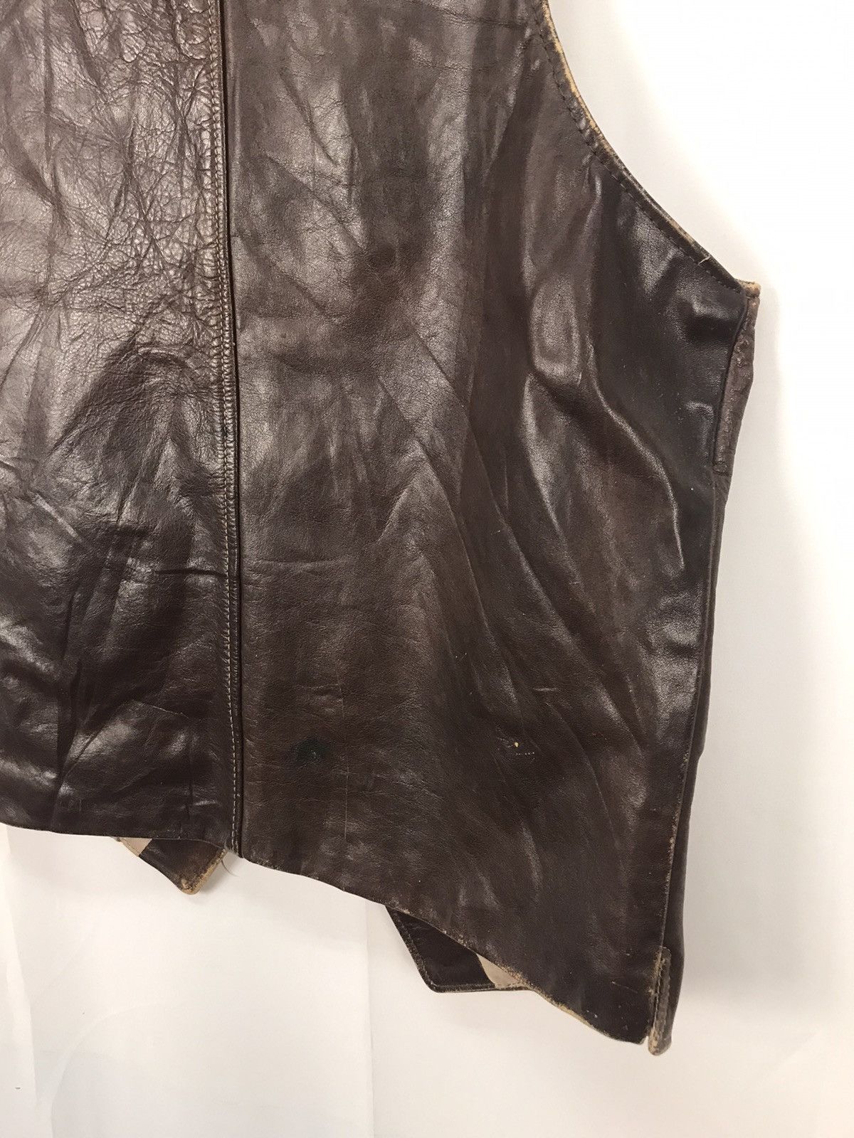 Leather × Schott × Vintage Vintage Schott leather vest distressed Size US S / EU 44-46 / 1 - 7 Thumbnail