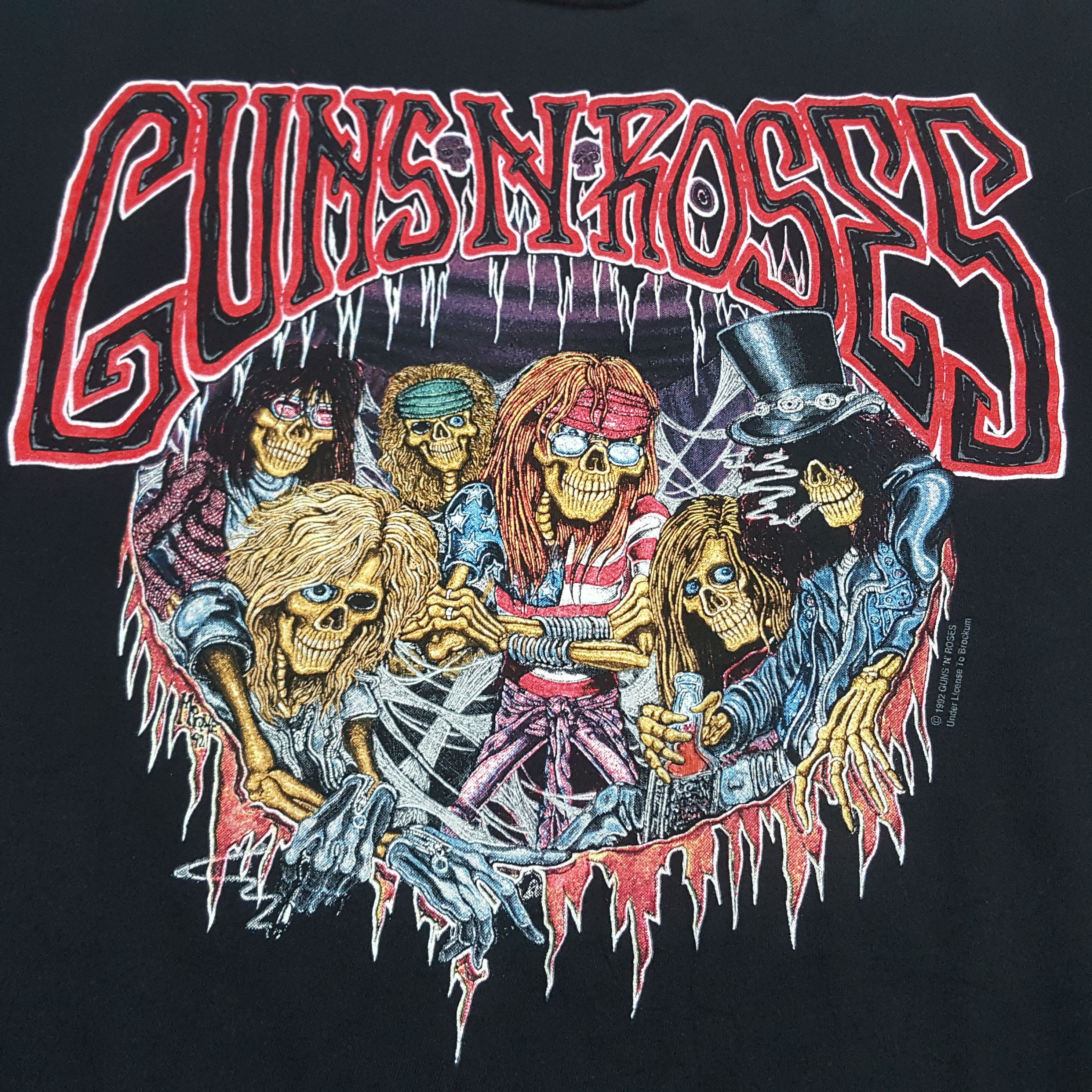 Band Tees × Guns N' Roses × Vintage Vintage 90's Gun N Roses American Rock Band Japan Tour Tees Size US L / EU 52-54 / 3 - 6 Thumbnail