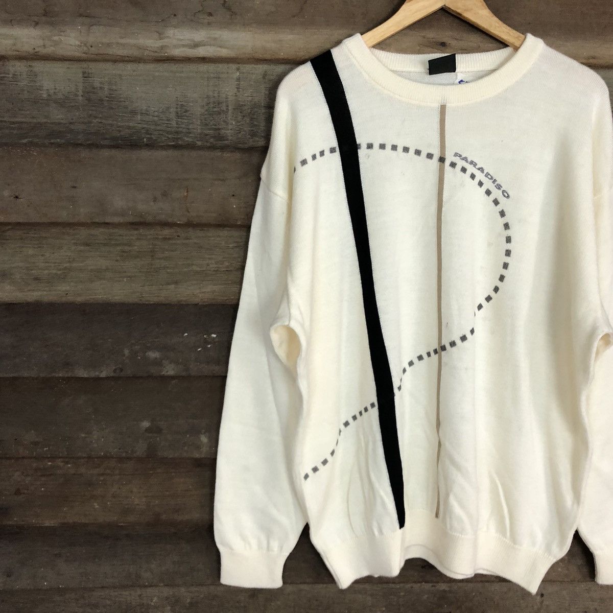 Japanese Brand × Vintage Paradiso Golf vintage art White Over Size Knitwear #5390 Size US XL / EU 56 / 4 - 7 Thumbnail