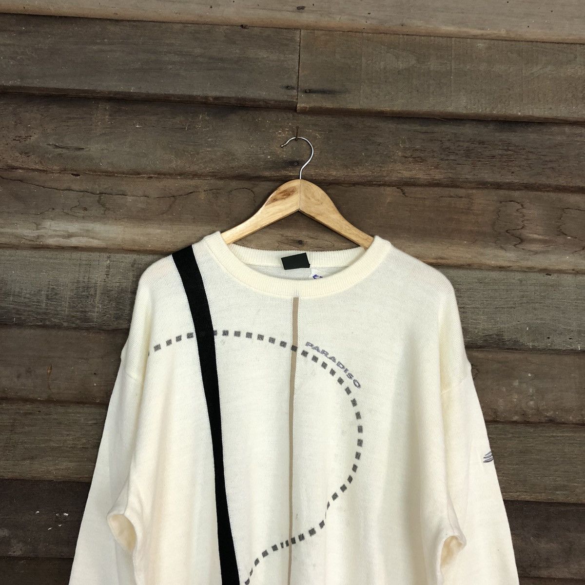 Japanese Brand × Vintage Paradiso Golf vintage art White Over Size Knitwear #5390 Size US XL / EU 56 / 4 - 2 Thumbnail