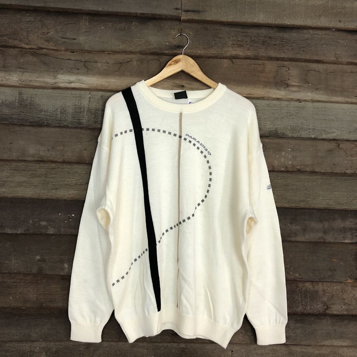 Japanese Brand × Vintage Paradiso Golf vintage art White Over Size Knitwear #5390 Size US XL / EU 56 / 4 - 3 Thumbnail