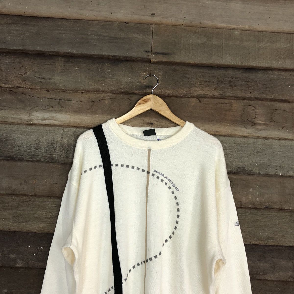Japanese Brand × Vintage Paradiso Golf vintage art White Over Size Knitwear #5390 Size US XL / EU 56 / 4 - 9 Thumbnail