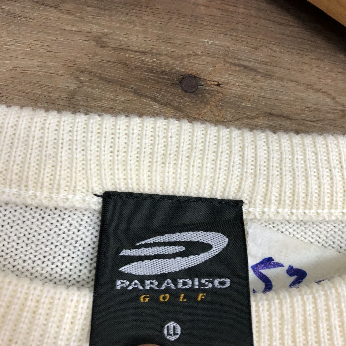 Japanese Brand × Vintage Paradiso Golf vintage art White Over Size Knitwear #5390 Size US XL / EU 56 / 4 - 11 Thumbnail