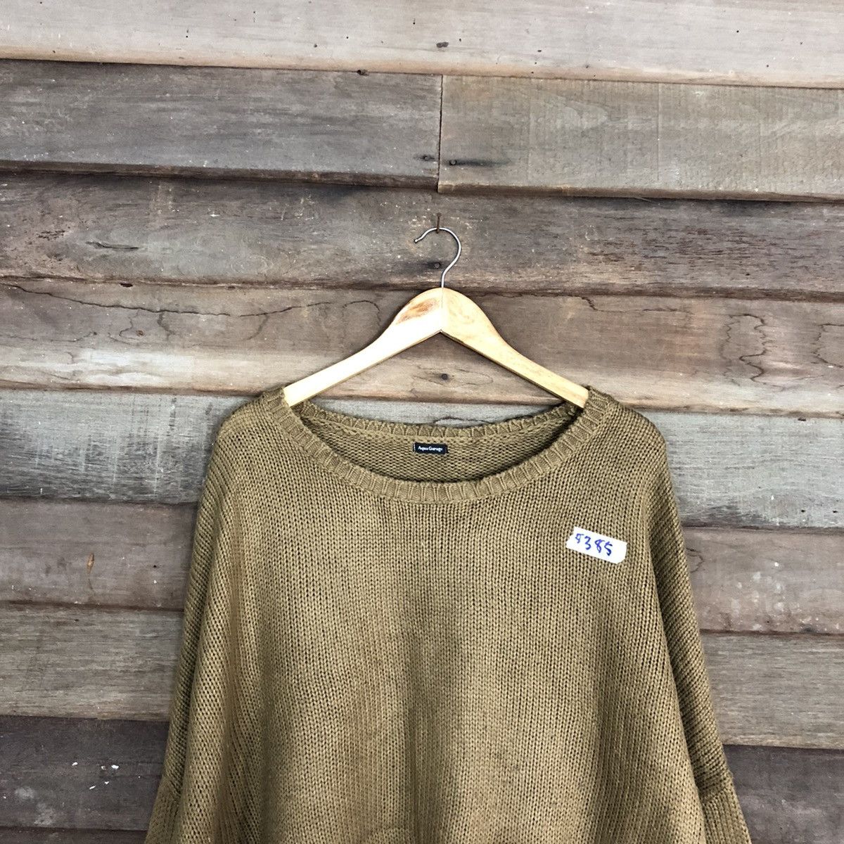 Homespun Knitwear × Japanese Brand AquaGarage Brown Over Size Knitwear #8385 Size US M / EU 48-50 / 2 - 9 Thumbnail