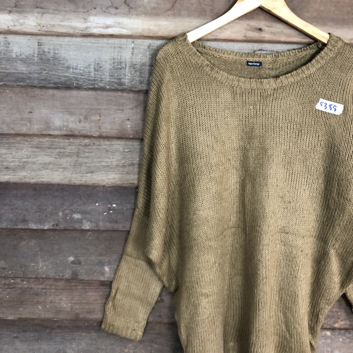 Homespun Knitwear × Japanese Brand AquaGarage Brown Over Size Knitwear #8385 Size US M / EU 48-50 / 2 - 7 Thumbnail