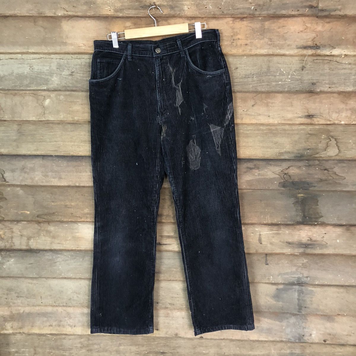 Vintage Wrangler Dark Blue vintage Conduroi Pants #7072 Size US 33 - 1 Thumbnail