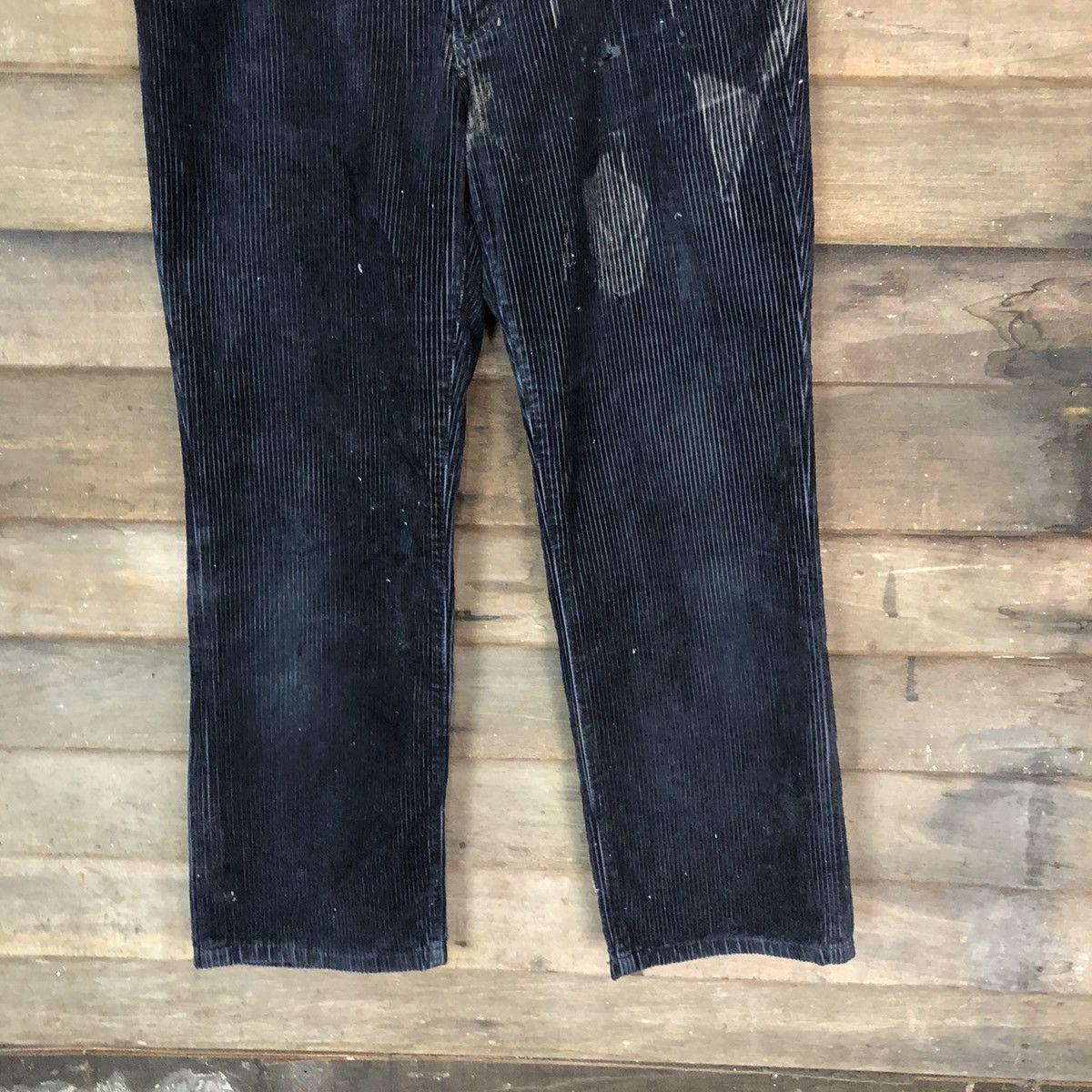 Vintage Wrangler Dark Blue vintage Conduroi Pants #7072 Size US 33 - 3 Thumbnail
