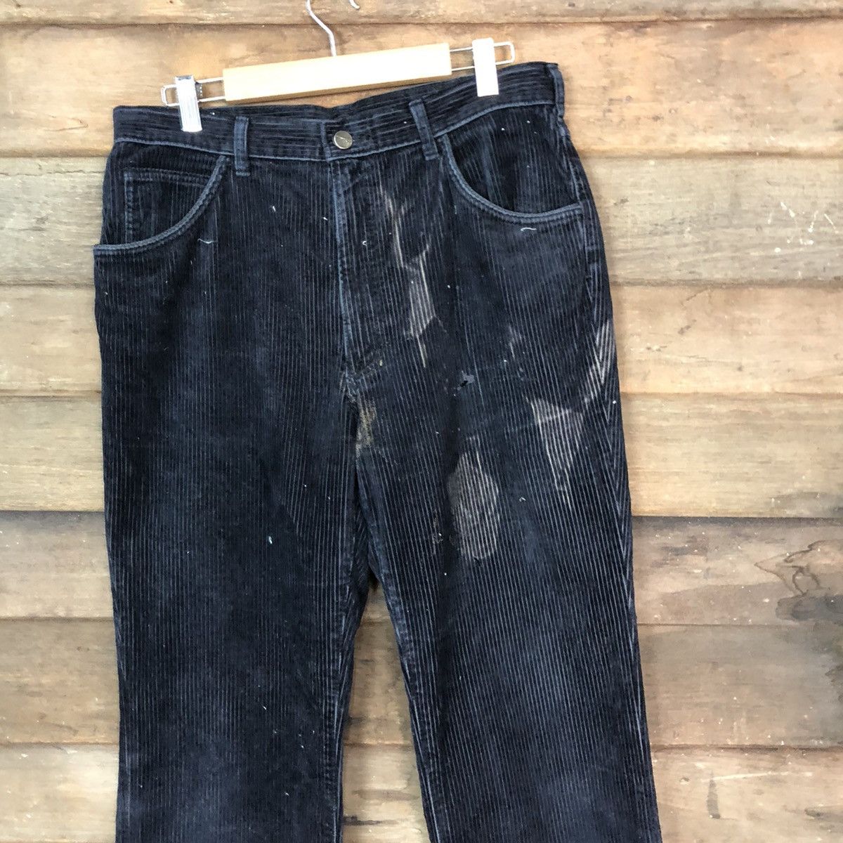 Vintage Wrangler Dark Blue vintage Conduroi Pants #7072 Size US 33 - 2 Thumbnail