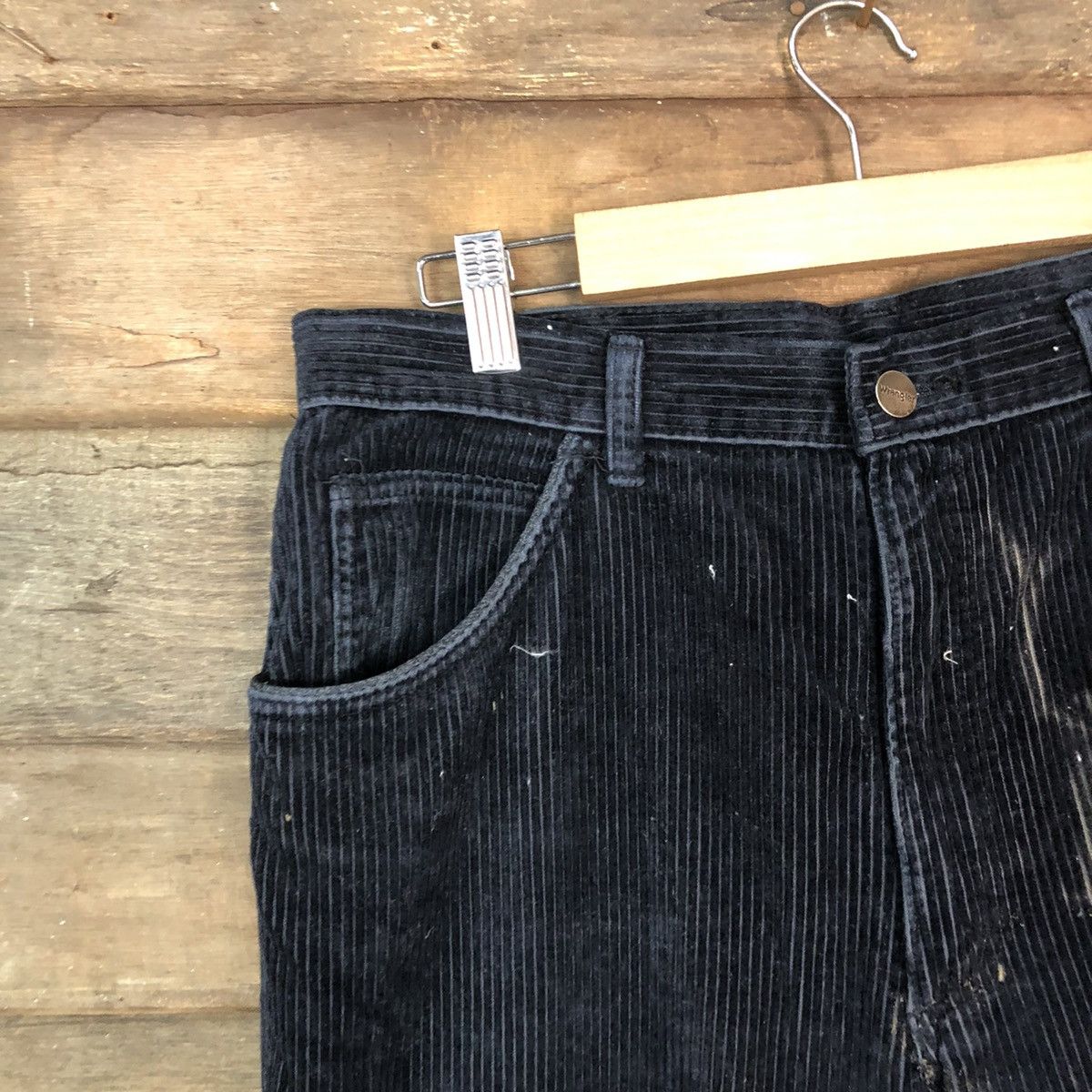 Vintage Wrangler Dark Blue vintage Conduroi Pants #7072 Size US 33 - 4 Thumbnail