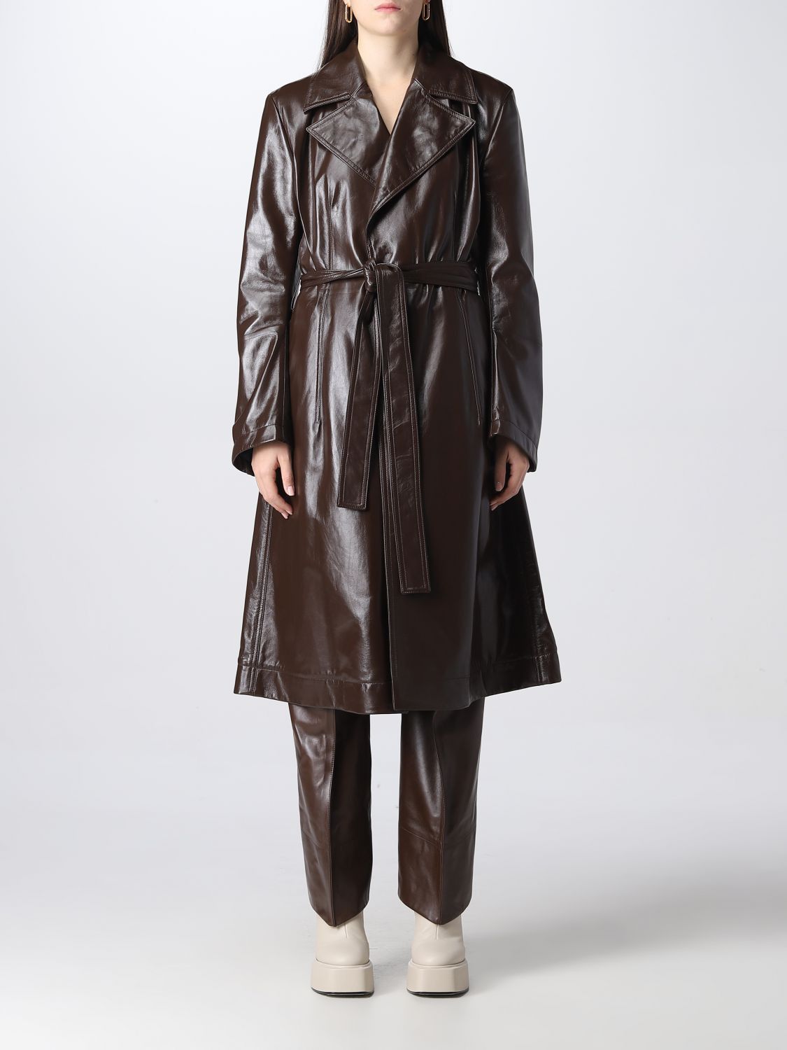 Bottega Veneta Trench Coat Woman Brown