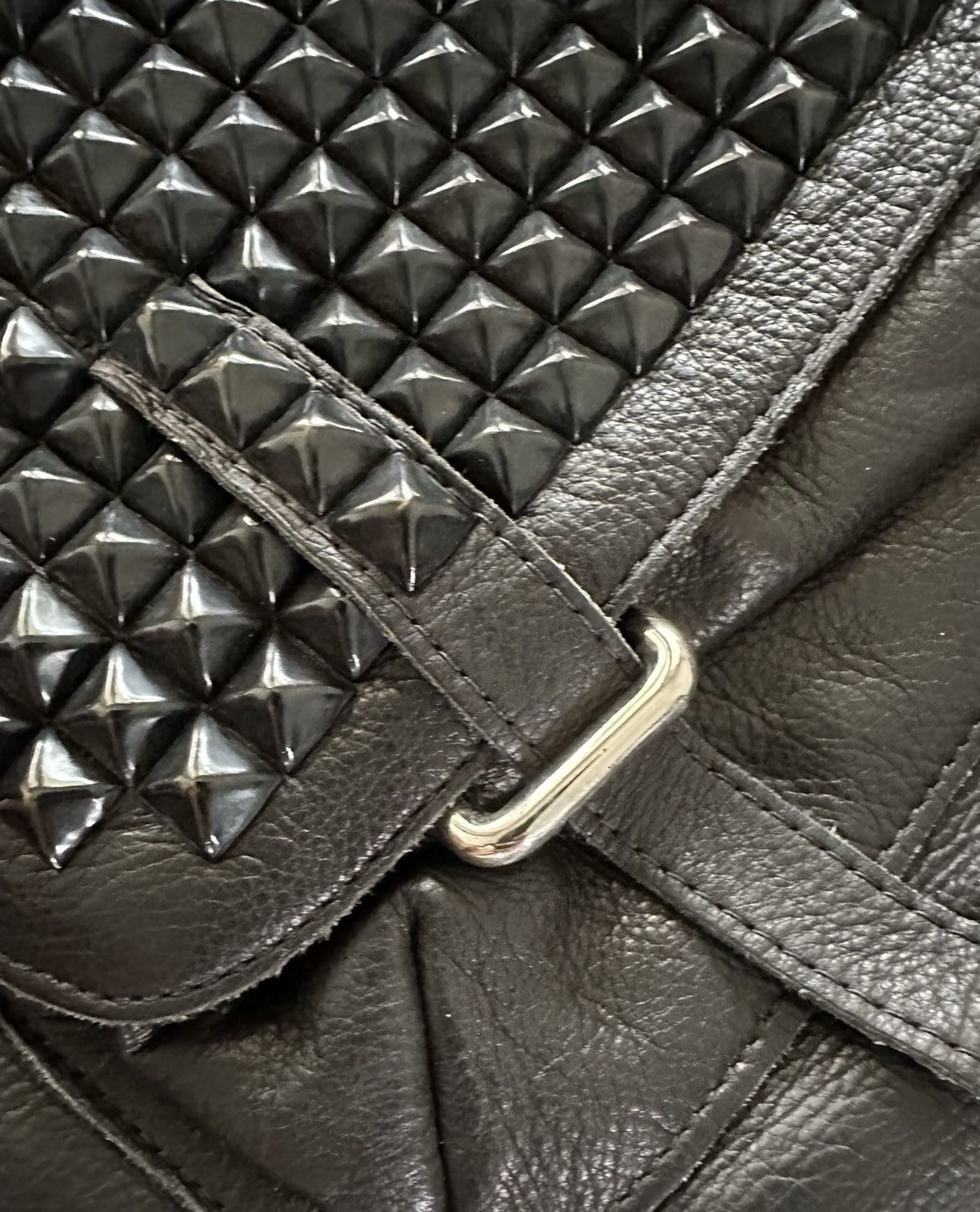 If Six Was Nine KMRII , LGB style studded leather messenger bag Size ONE SIZE - 19 Thumbnail