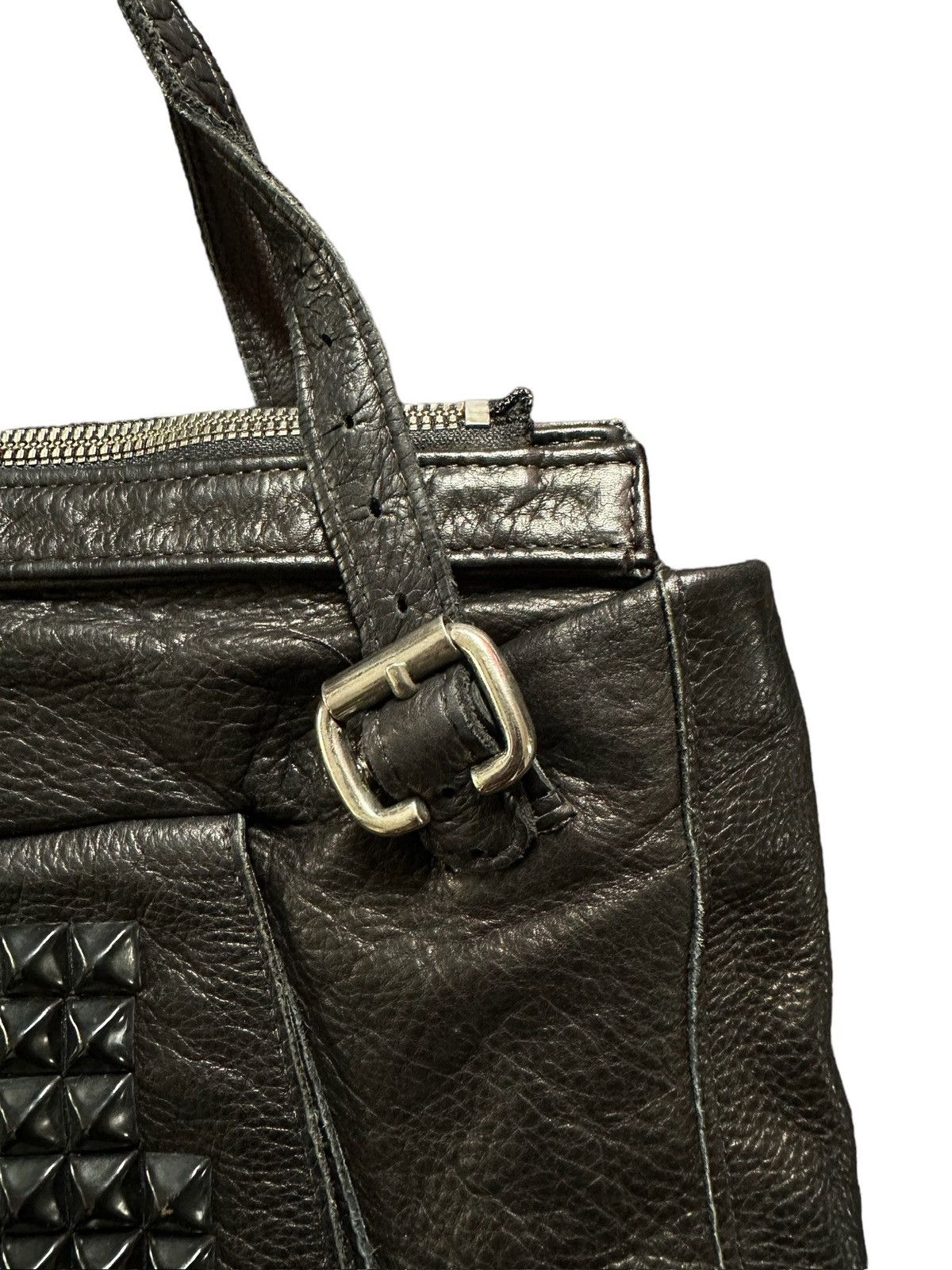If Six Was Nine KMRII , LGB style studded leather messenger bag Size ONE SIZE - 10 Thumbnail