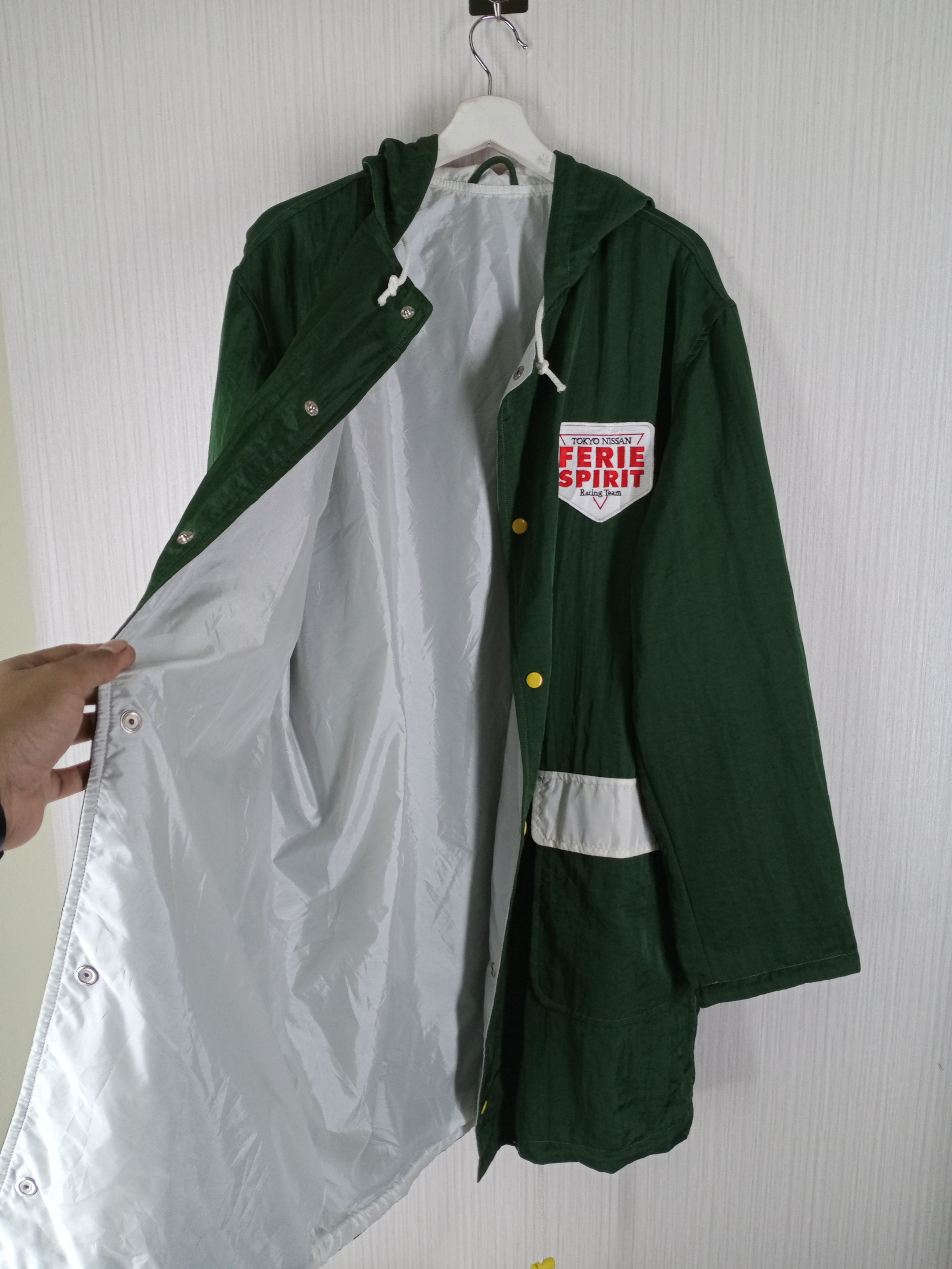 Japanese Brand 90s Tokyo Nissan Ferie Spirit Racing Team Long Jacket Size US XL / EU 56 / 4 - 3 Thumbnail