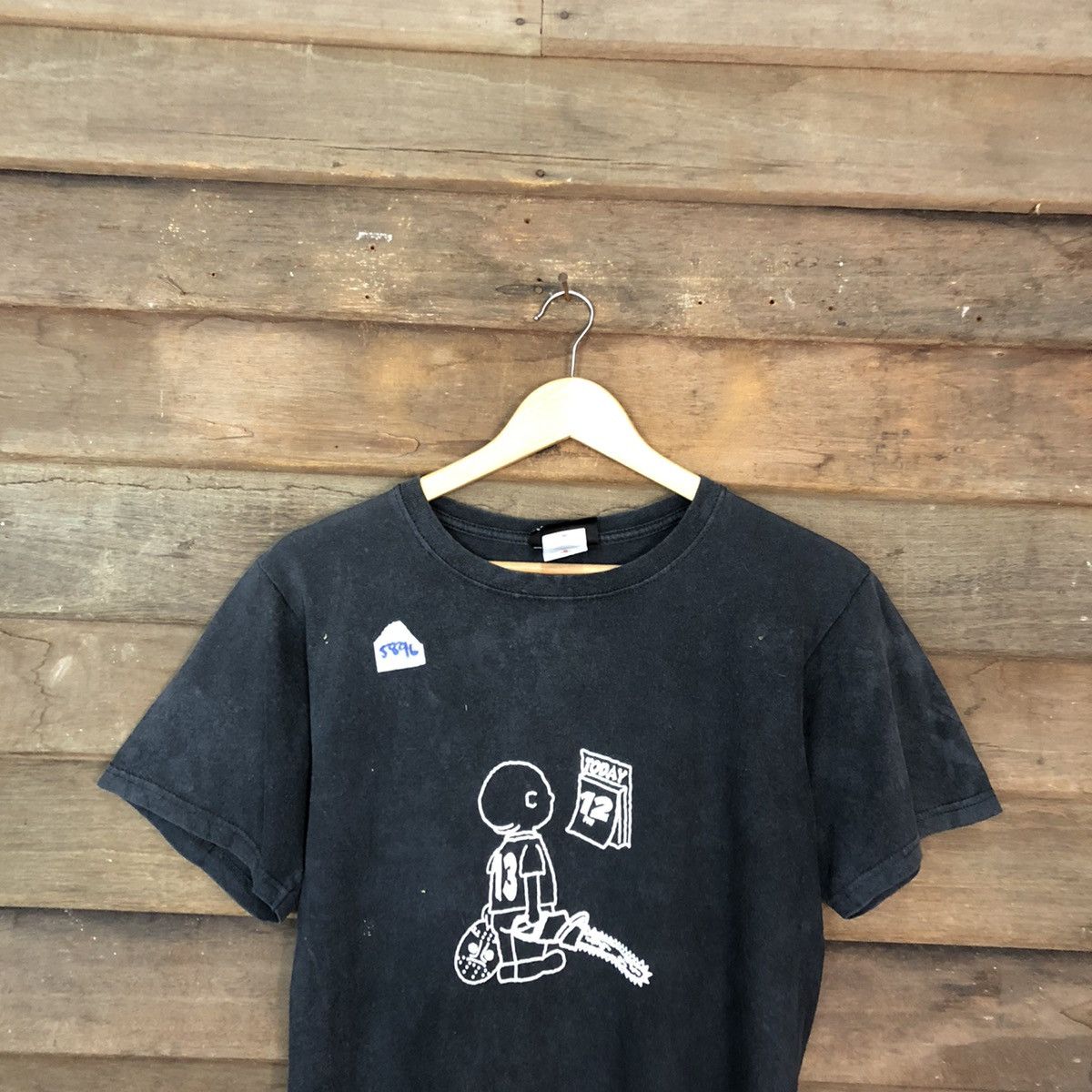 Expert Horror × Vintage Friday The 12th Black Short Sleeve Shirt #5896 Size US S / EU 44-46 / 1 - 2 Thumbnail